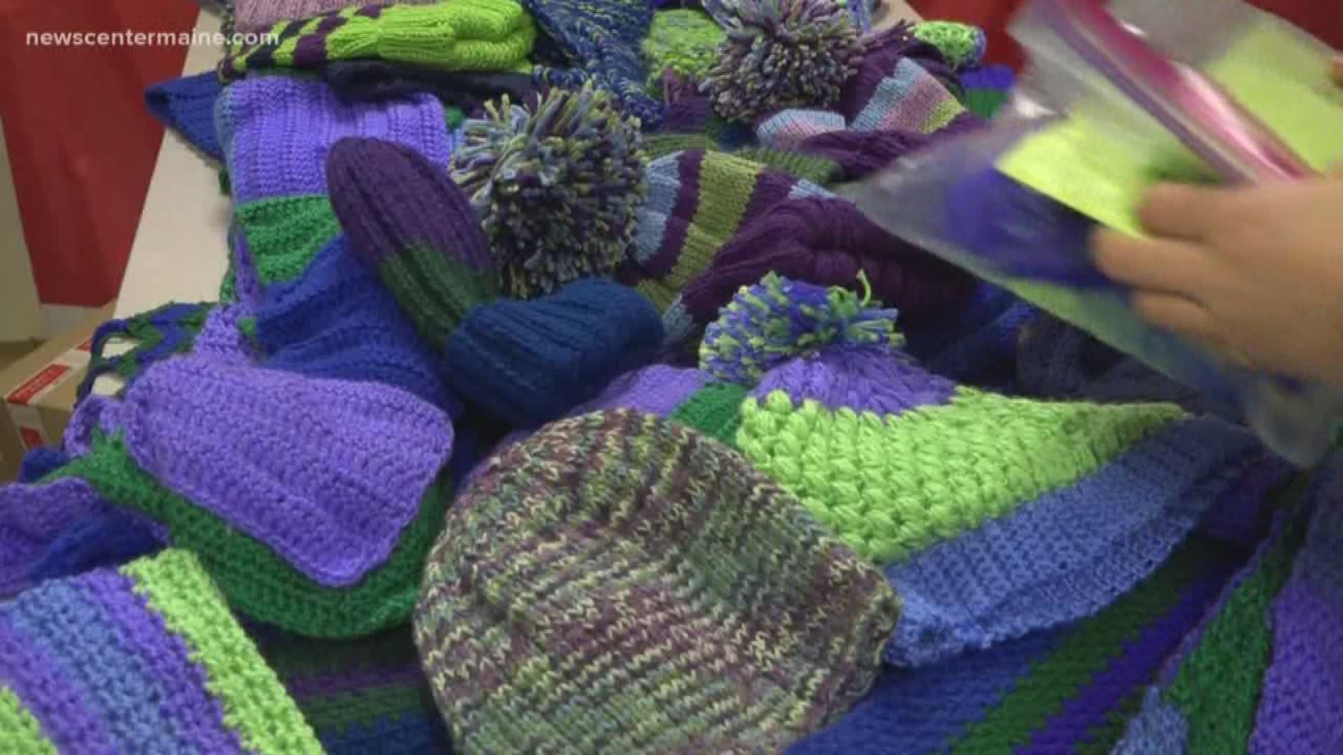 Special Olympics Maine knitting