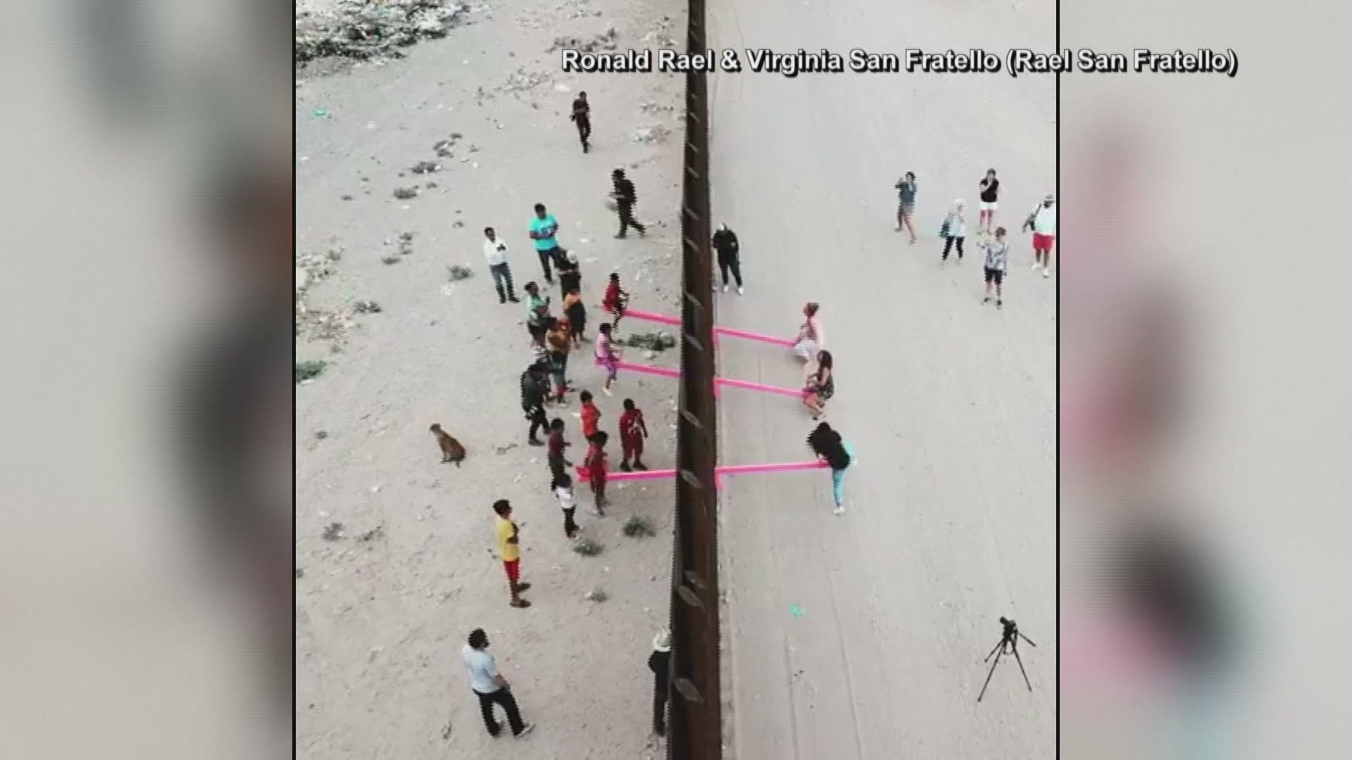 An artist creates an interactive piece that allows people from both sides of the U.S.-Mexico border to play together.