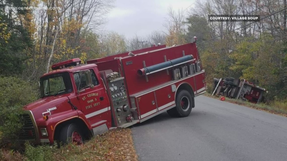 Two Maine fire trucks crash