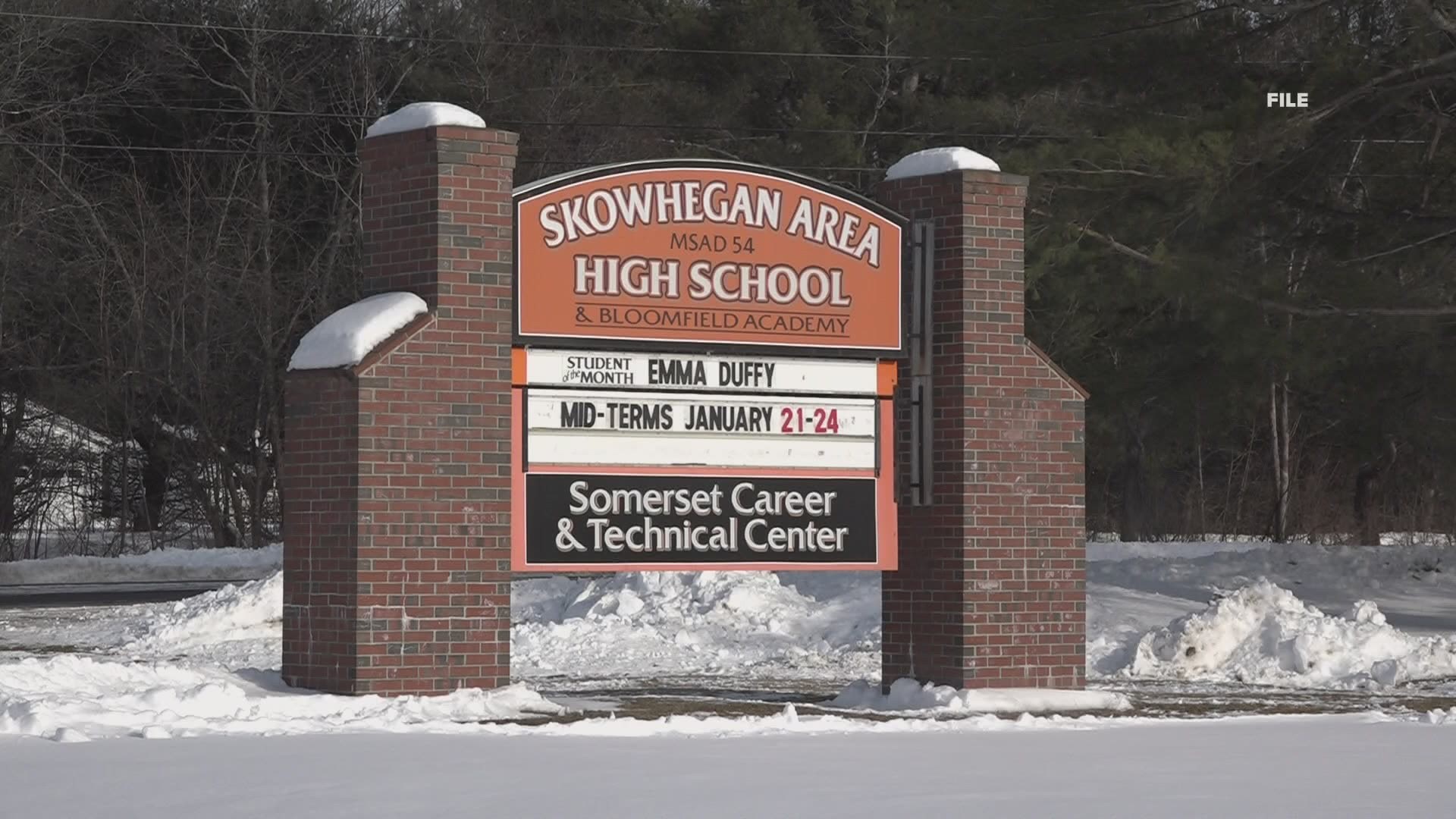 Skowhegan High School is moving to remote learning through Tuesday after two people tested positive for COVID-19.