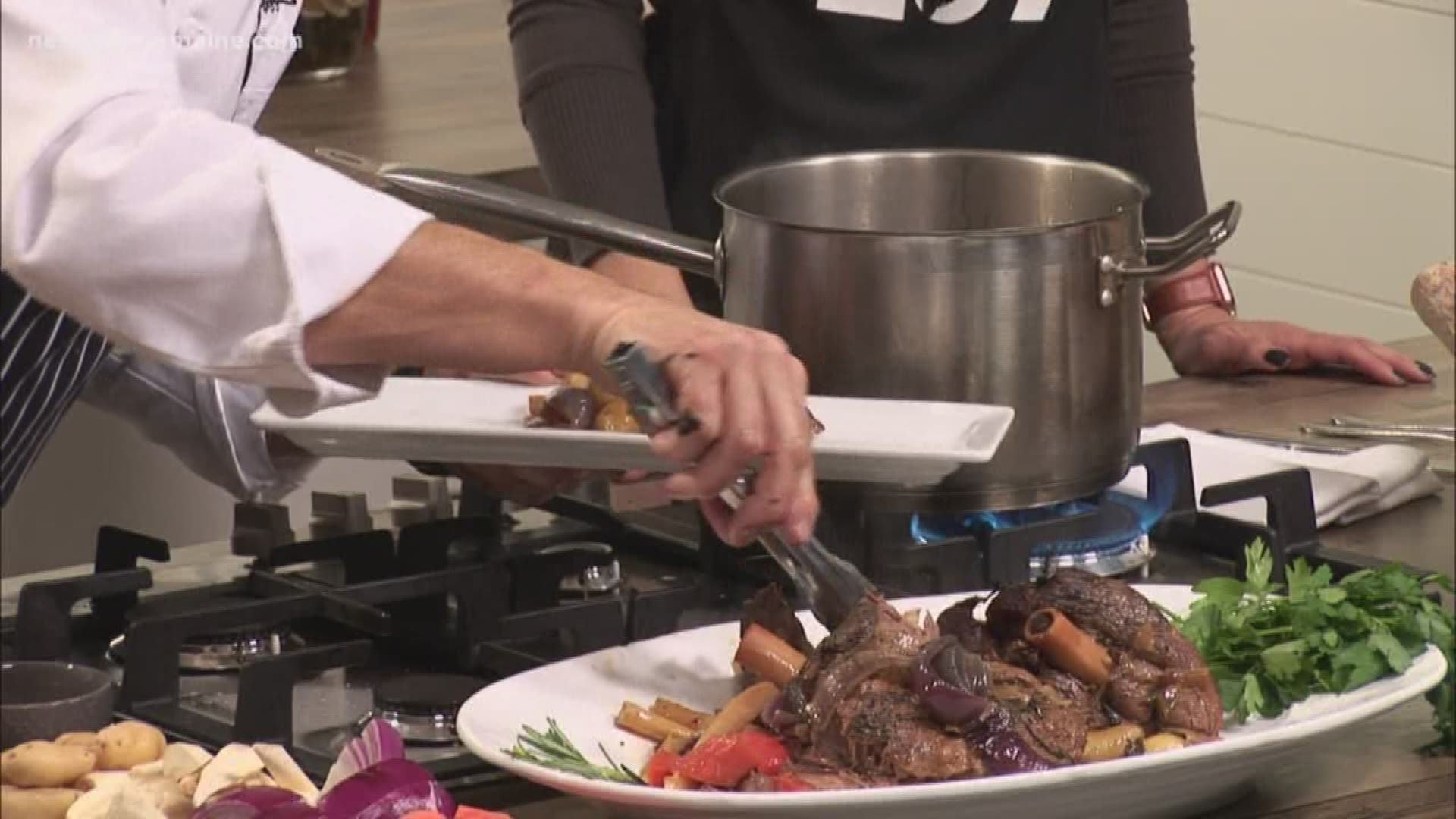 In the kitchen with David Turin, Braising a Leg of lamb. Although it sounds complicated, David walks you through this savory delight and takes the difficulty out while adding the flavor.