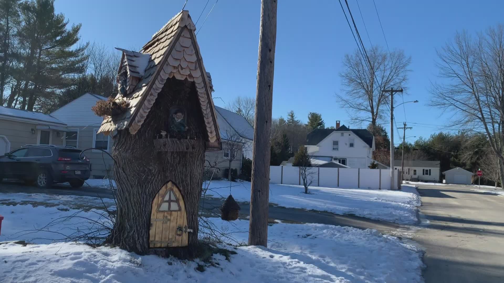 Laurie Basinet took down her front tree this summer and decided to turn the trunk into a fairy house. It's bringing together community, even from a distance.