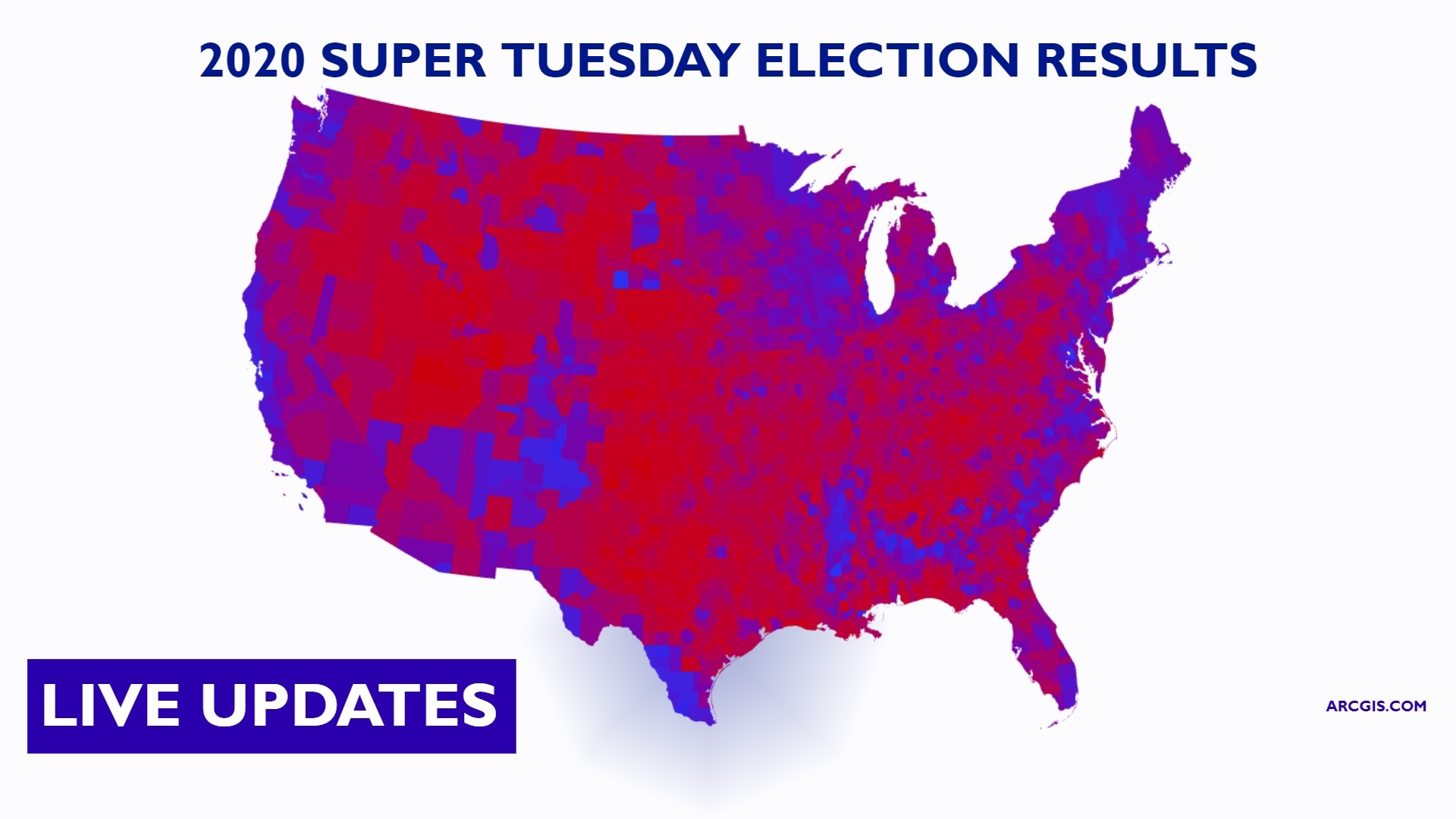 NBC News Live Super Tuesday Results Map