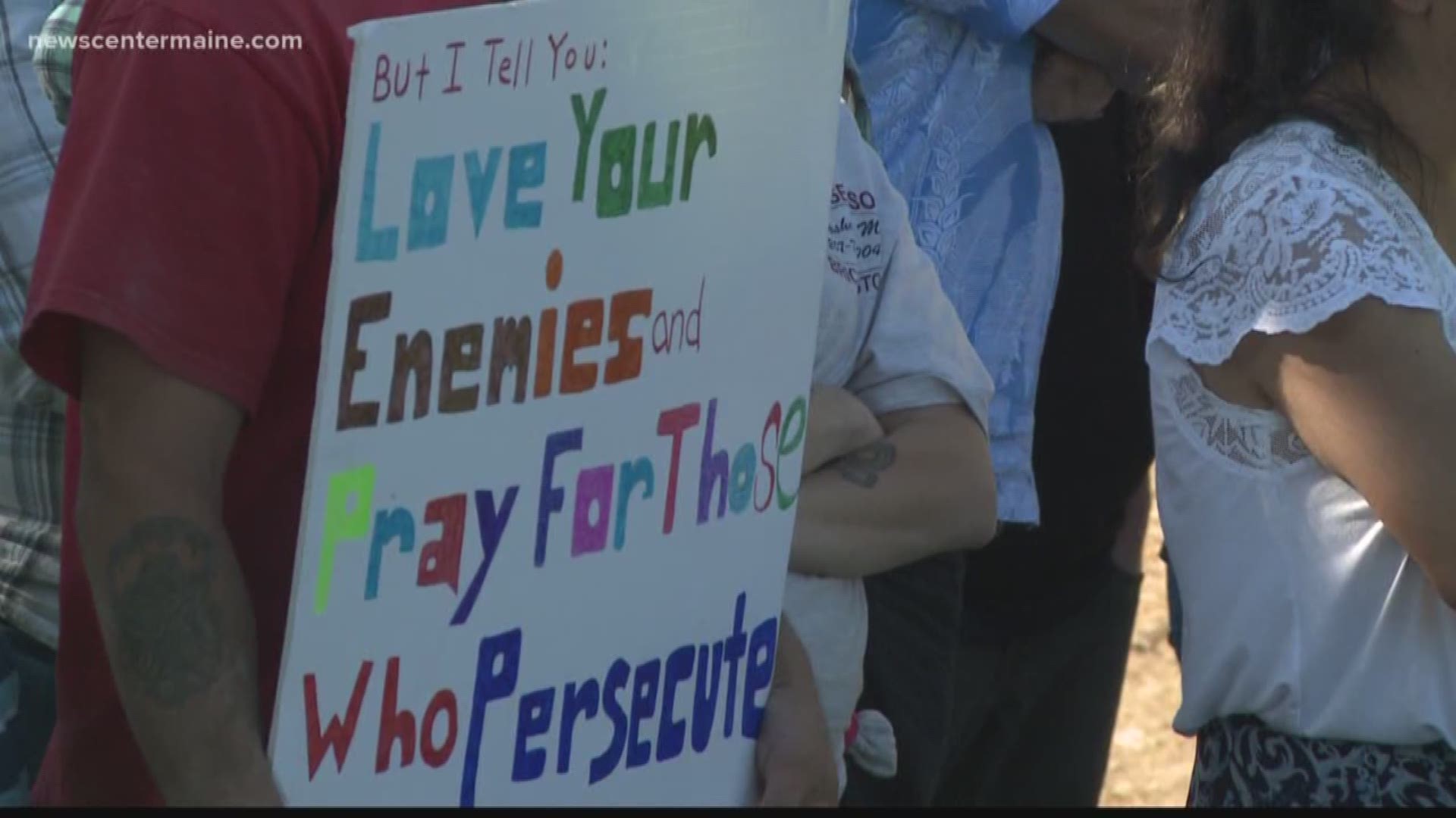 Peace rally held in Lewiston to honor victim.