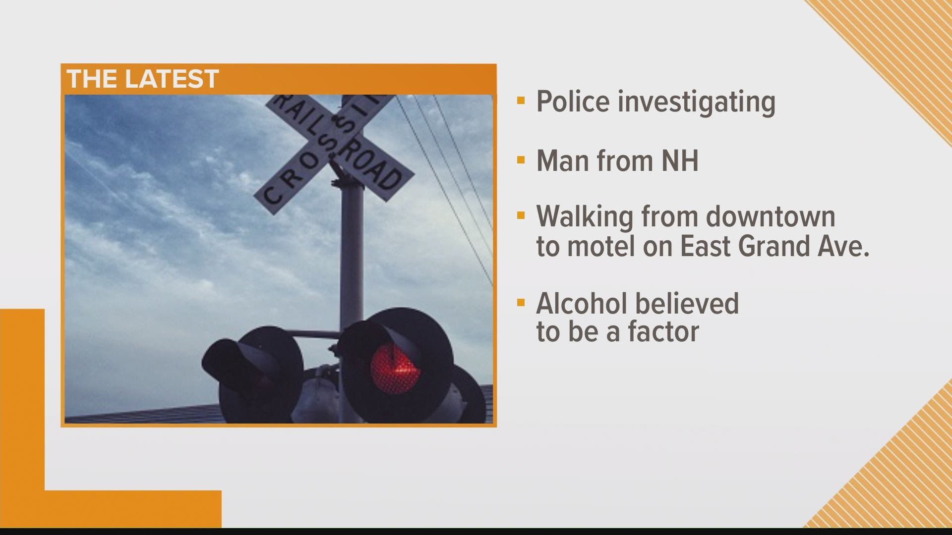 Police say it happened late Saturday night when William Grizzaffi of Lebanaon, New Hampshire, was walking from the downtown area toward a local motel.