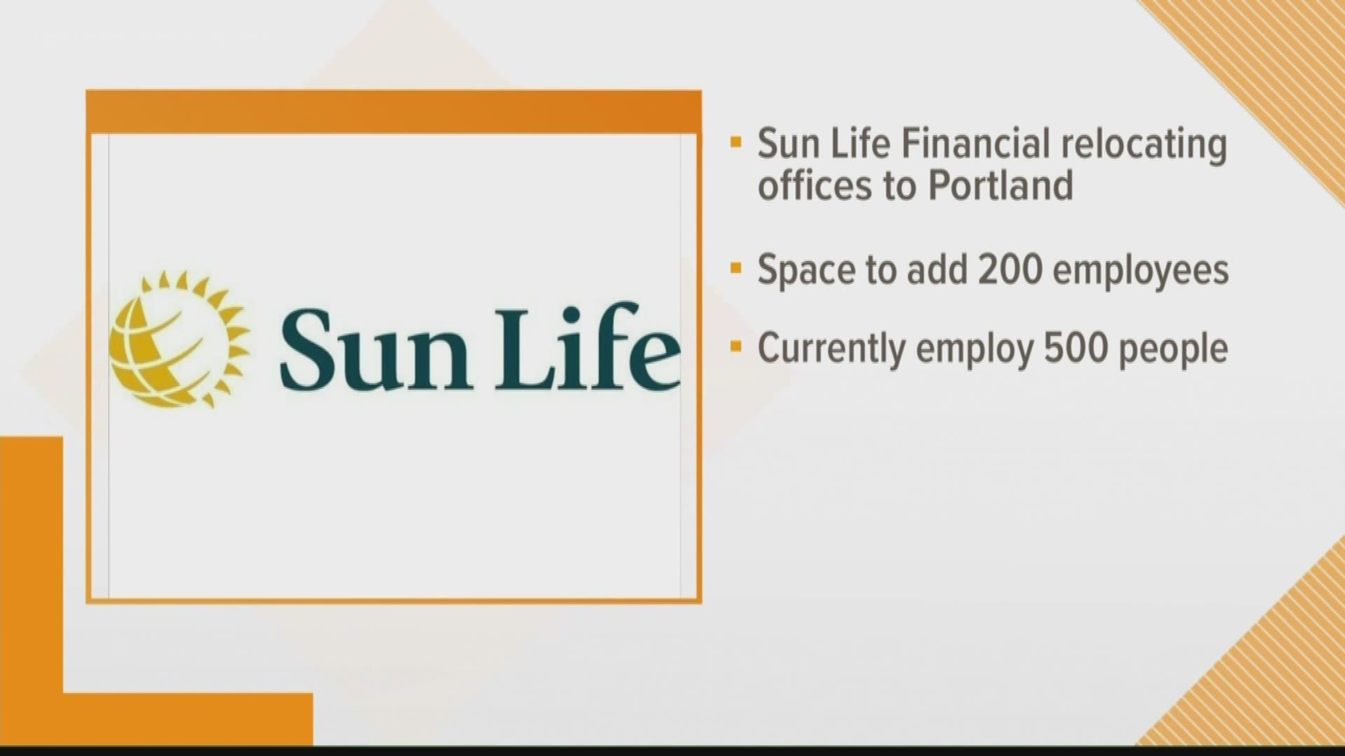 Sun Life Financial will be moving in to a new space with room for up to 200 new imployees.