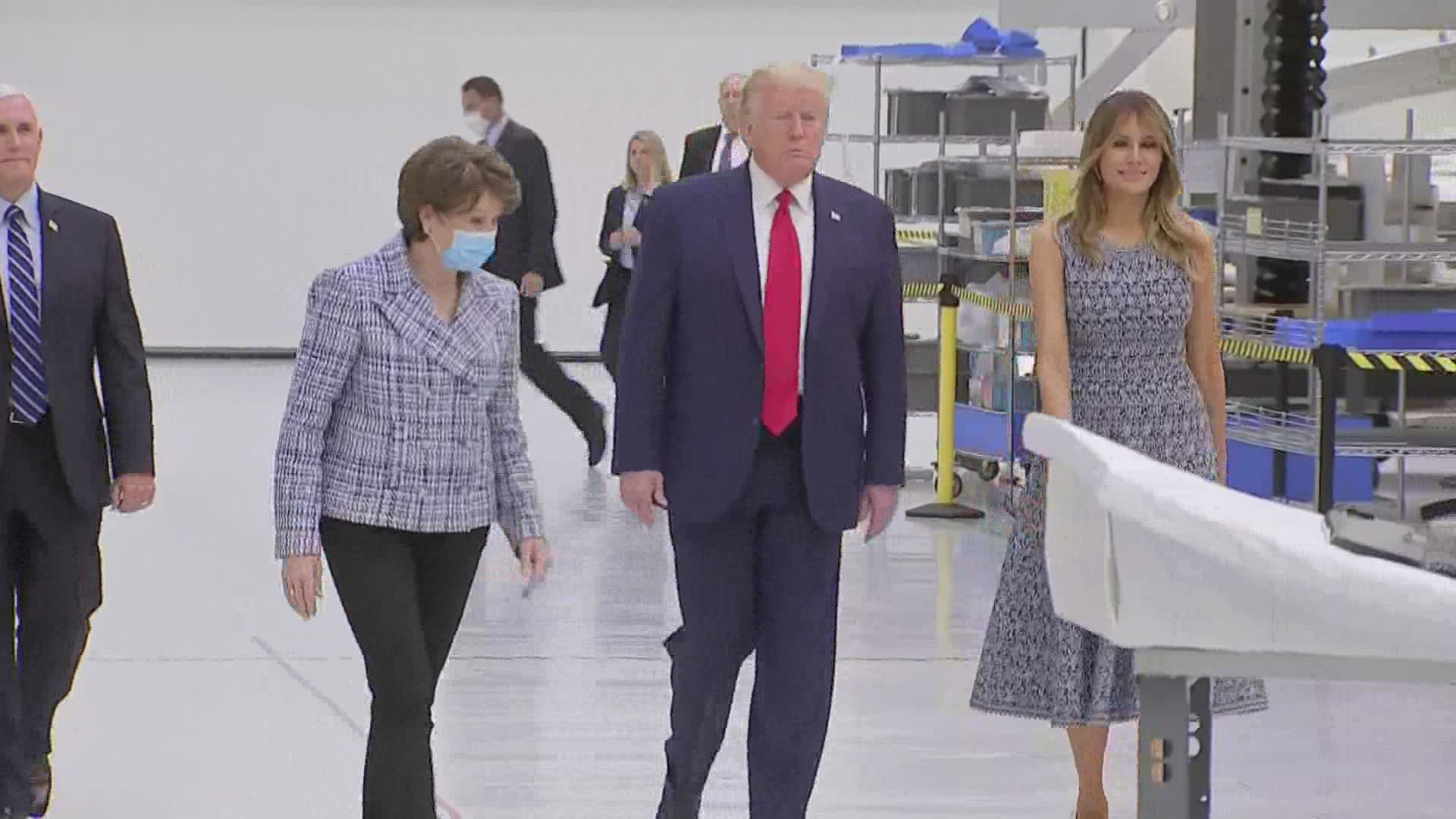 The President plans to tour the Puritan swab manufacturing site in Guilford on Friday.