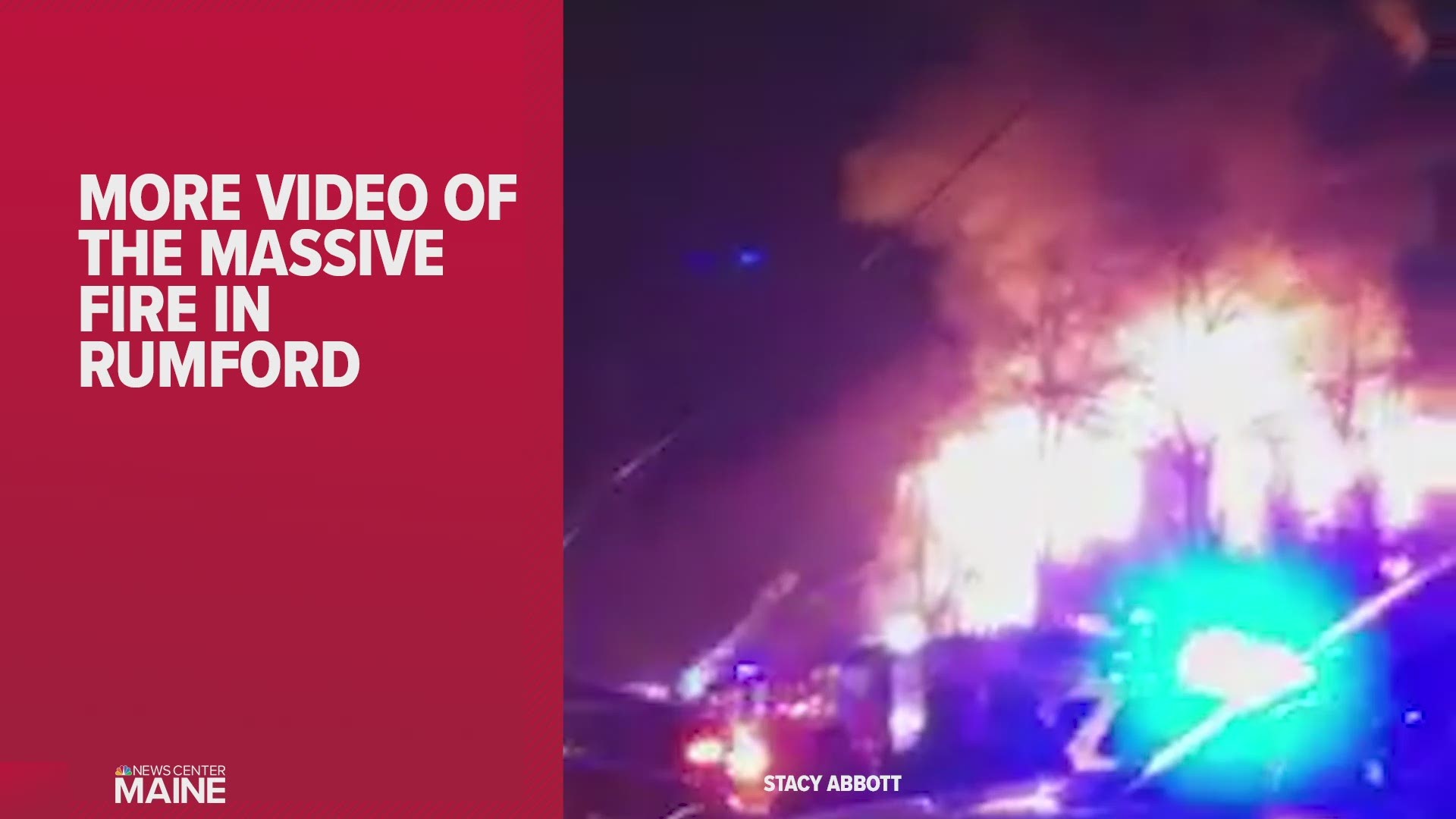 More video emerging from Rumford as firefighters fought flames in multiple buildings