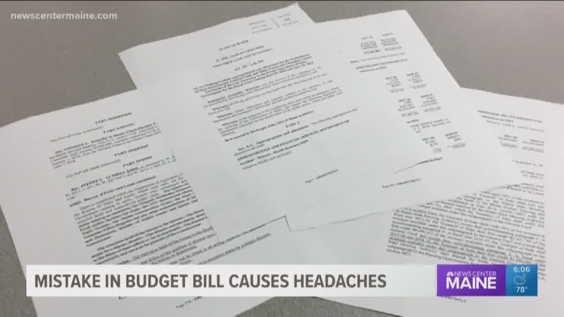 Mistake in budget bill causes headaches