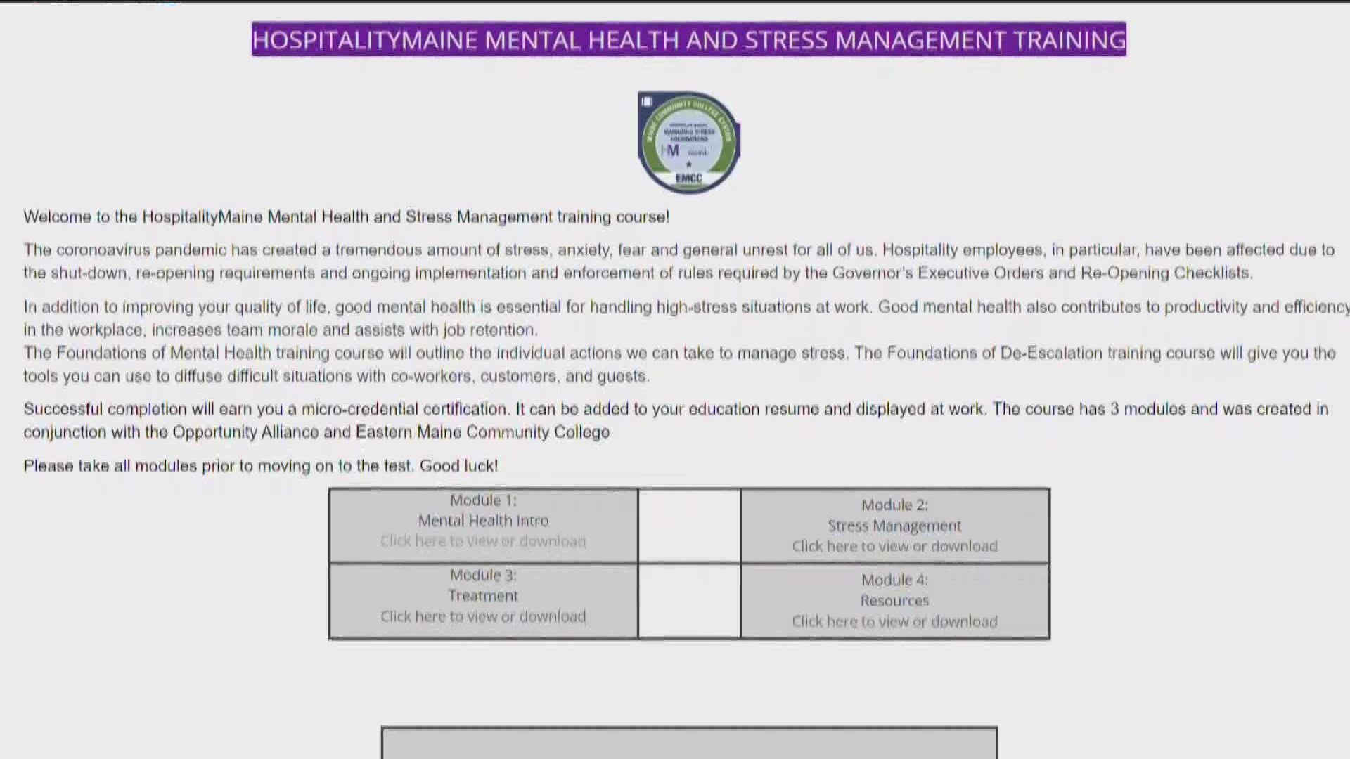 HospitalityMaine offering stress management online courses for frontline workers amid coronavirus, COVID-19 pandemic