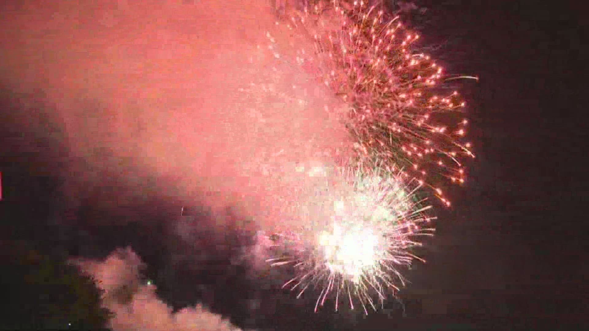 Fireworks wowed the crowds in Portland, Maine Sunday night. here is Portland's finale