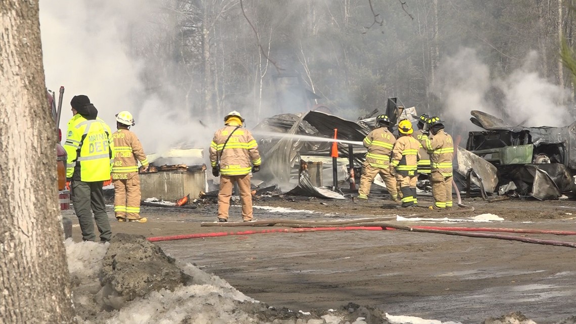 Vassalboro yard care business burns to the ground