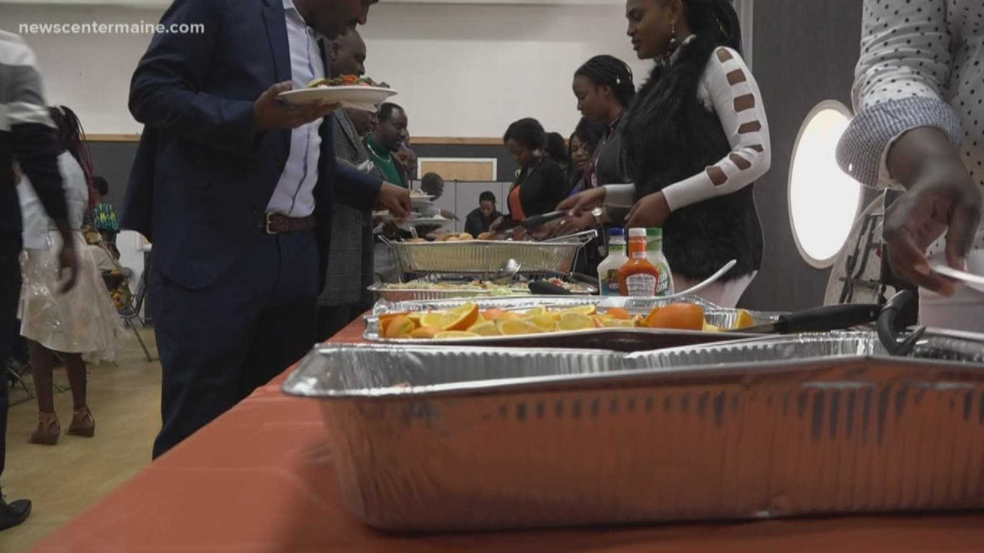 The Bethel Christian Center in Westbrook welcomed asylum seekers and refugees for a thanksgiving feast.