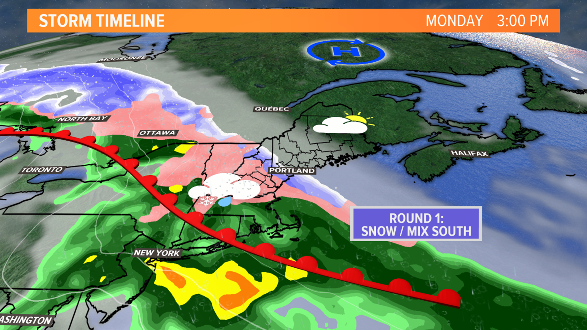 Two-part storm will bring several inches of snow to Maine ...