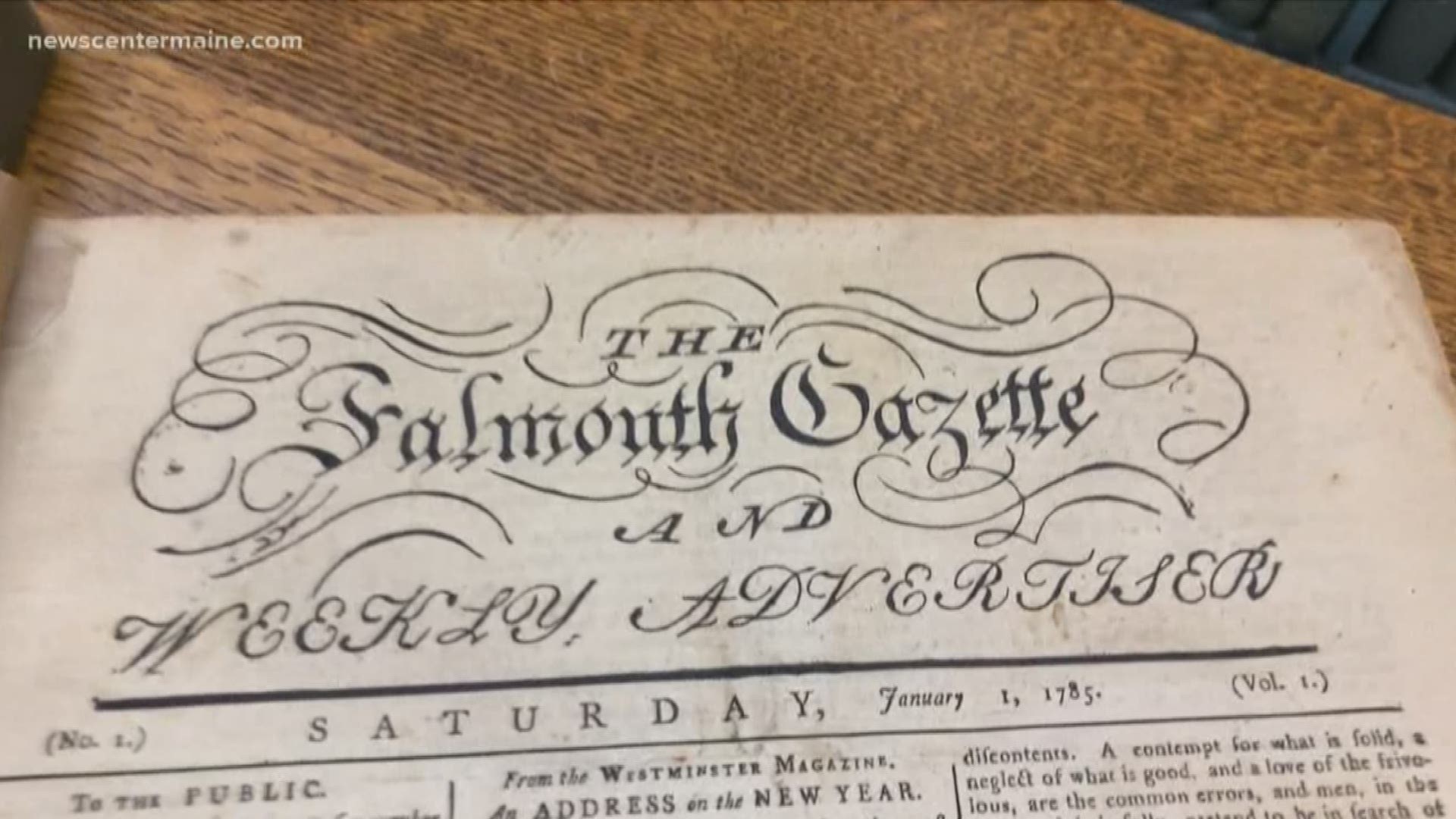 Beth McEvoy looks at Maine's earliest newspapers with the Maine Historical Society.