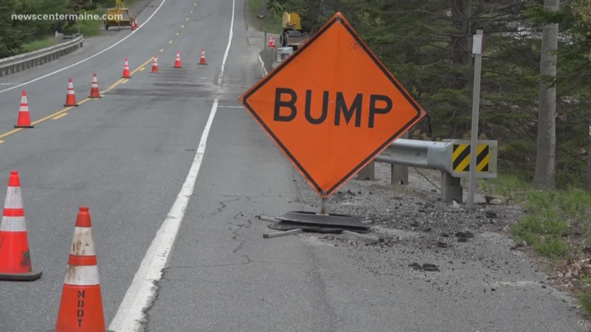 The MDOT is sending money and crews to repair a large pot hole on Route 172 in Surry.