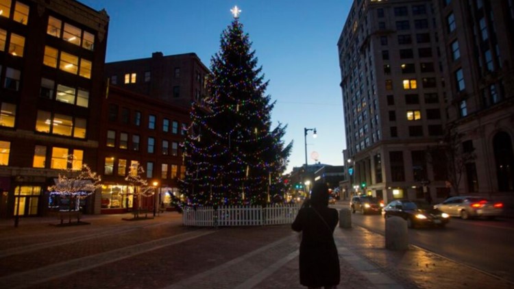 Holiday tree to be installed in Portland's Monument Square on Thursday