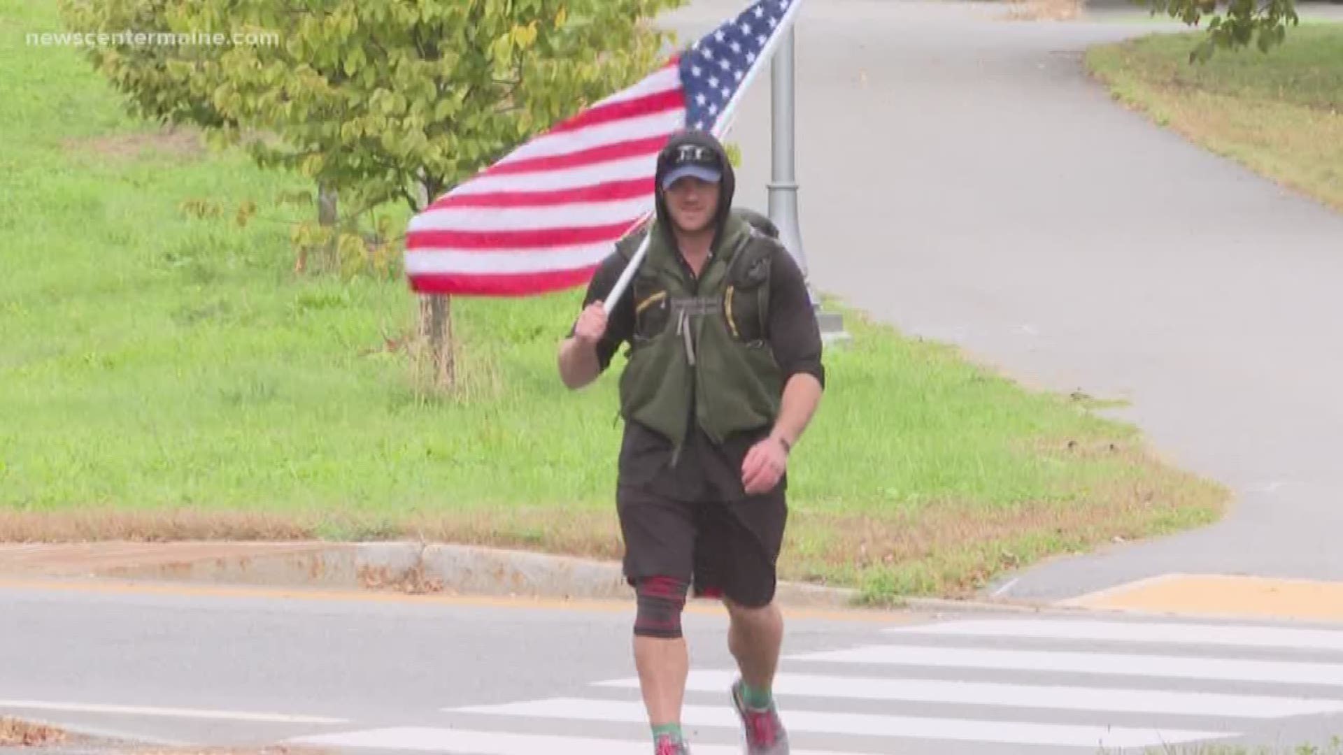 Man walks to raise money for Honor Flight New England