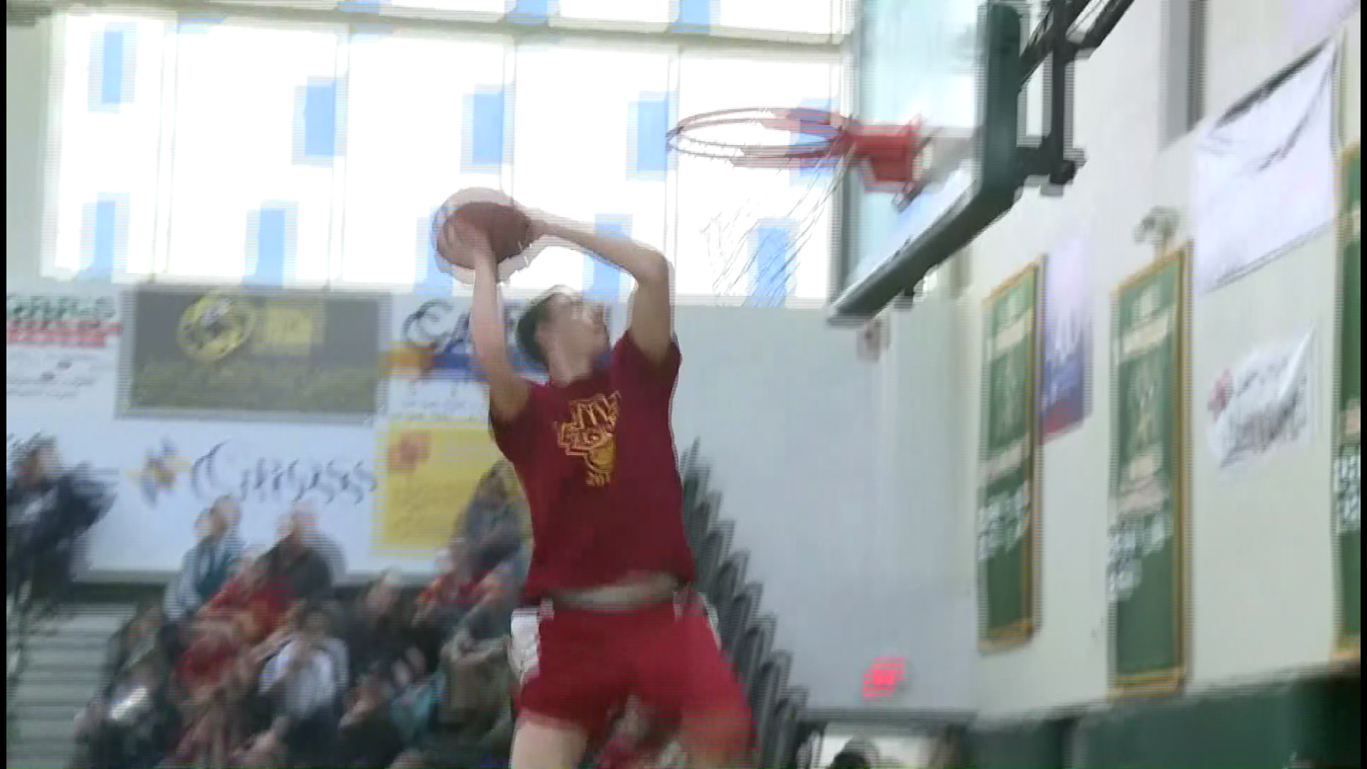 File: Nick Mayo competes in 2015 Maine dunk contest
