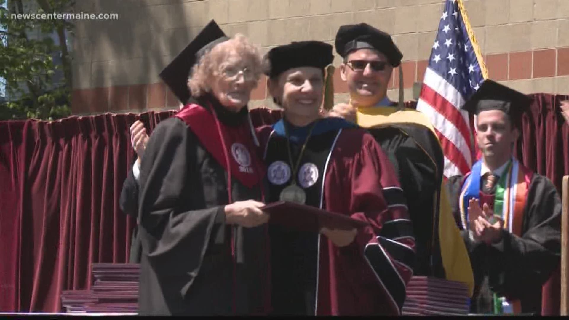 89-year-old graduates from Maine college