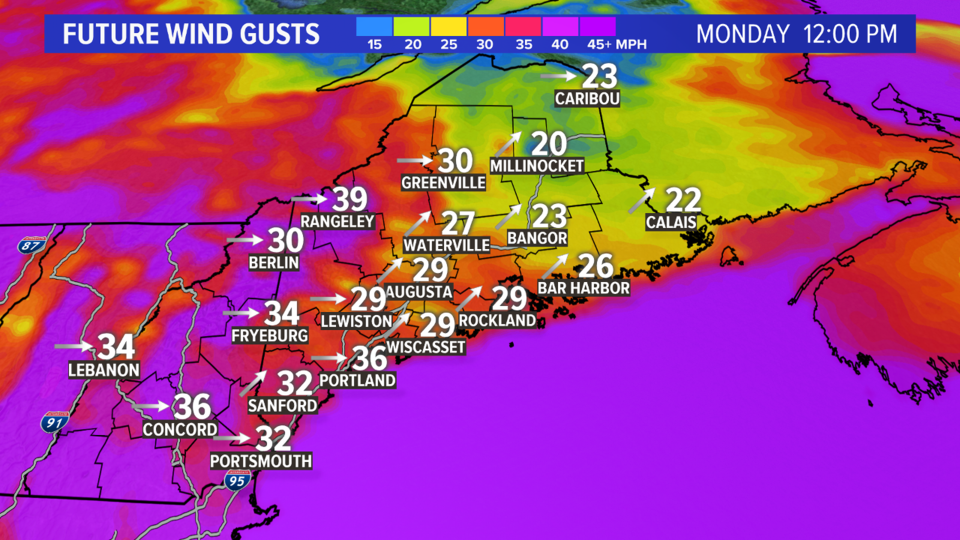 Power outages likely from strong wind gusts Monday | newscentermaine.com