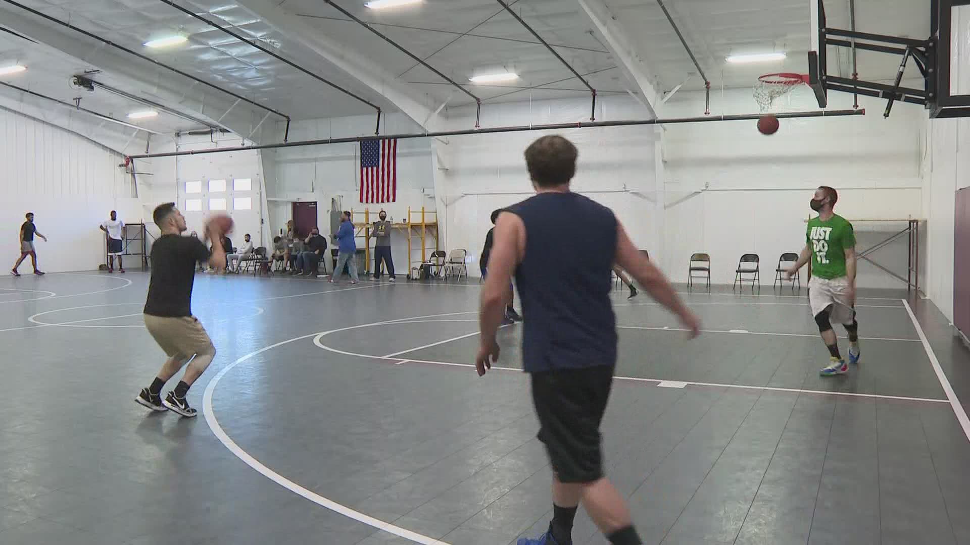 Open tryouts for a semi-pro basketball team were held at the Midcoast Athletics Center in Warren.