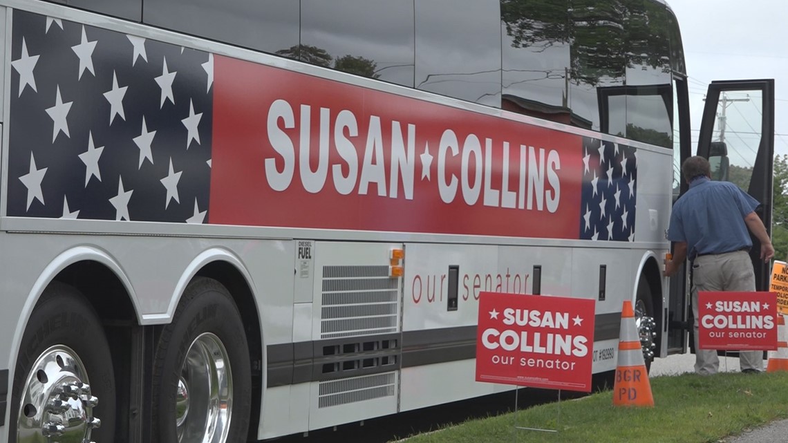 Senator Collins campaign bus tour stops in Bangor