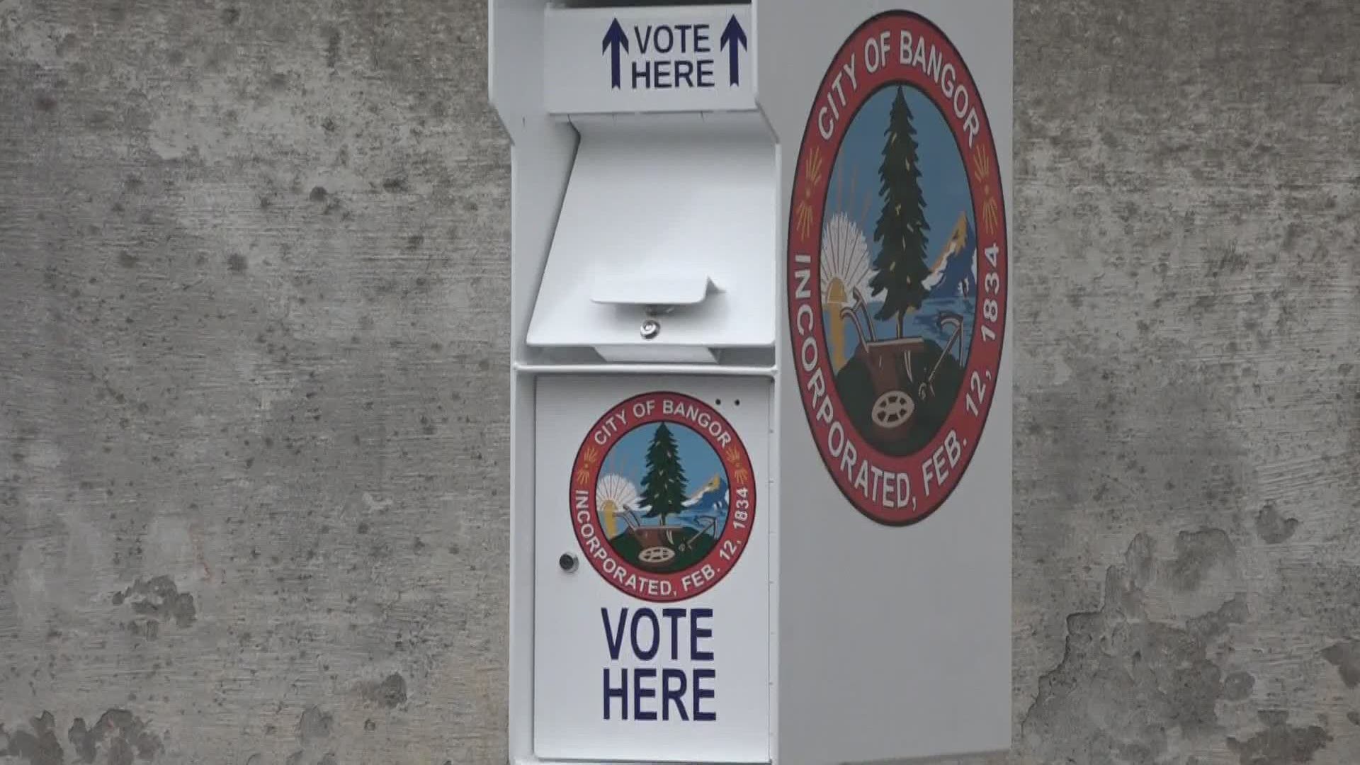Bangor installs ballot drop box amid coronavirus, COVID-19