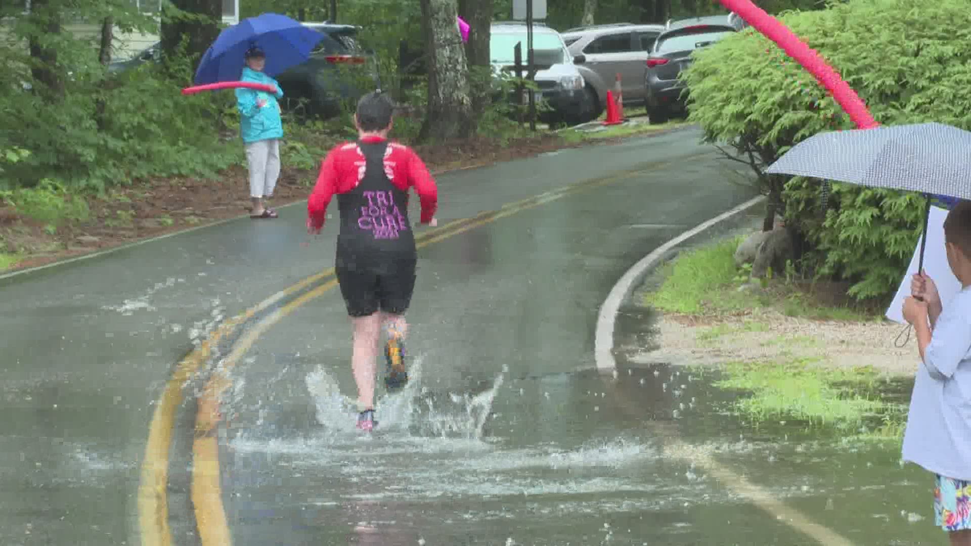 13 Ladies took part in the virtual triathlon Sunday in Standish and helped raise more than $12,000 for the Maine Cancer Center