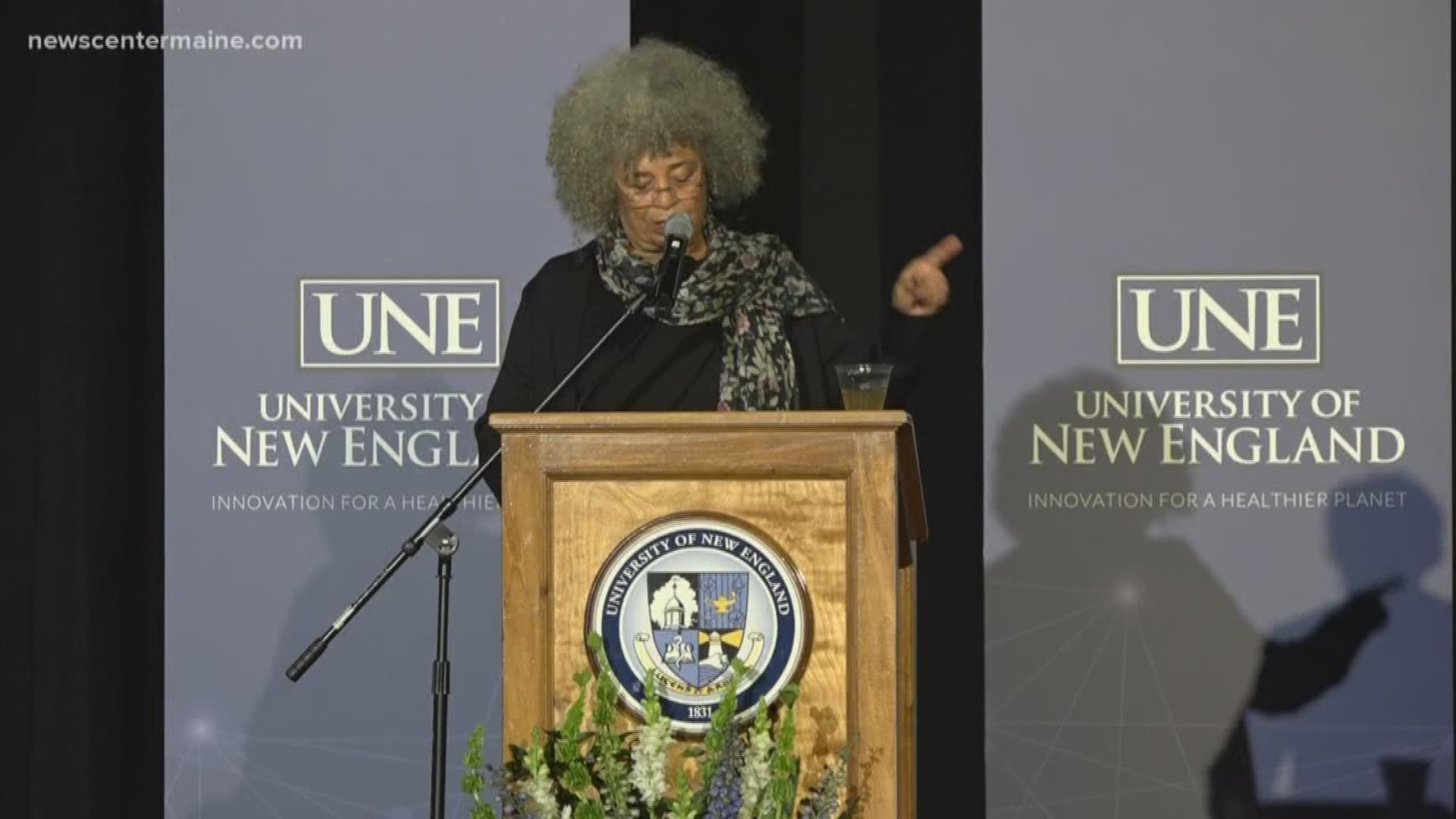 Activist and Author Angela Davis visited UNE Wednesday to commemorate the life and legacy of Dr. Martin Luther King with a 30 minute address.