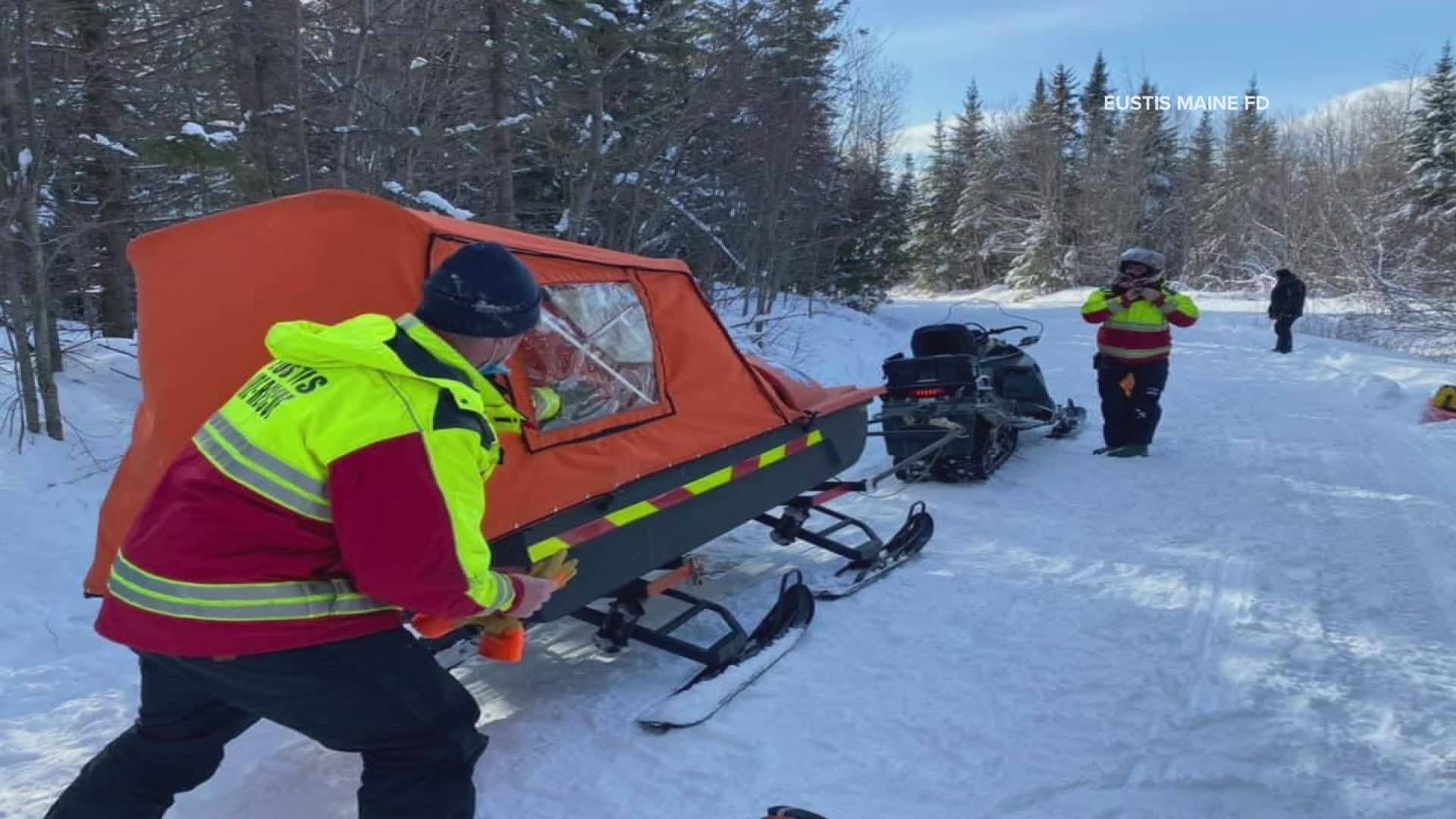 Snowmobilers are urged to take caution after the Eustis Fire Department responded to two snowmobile crashes in the past few days.