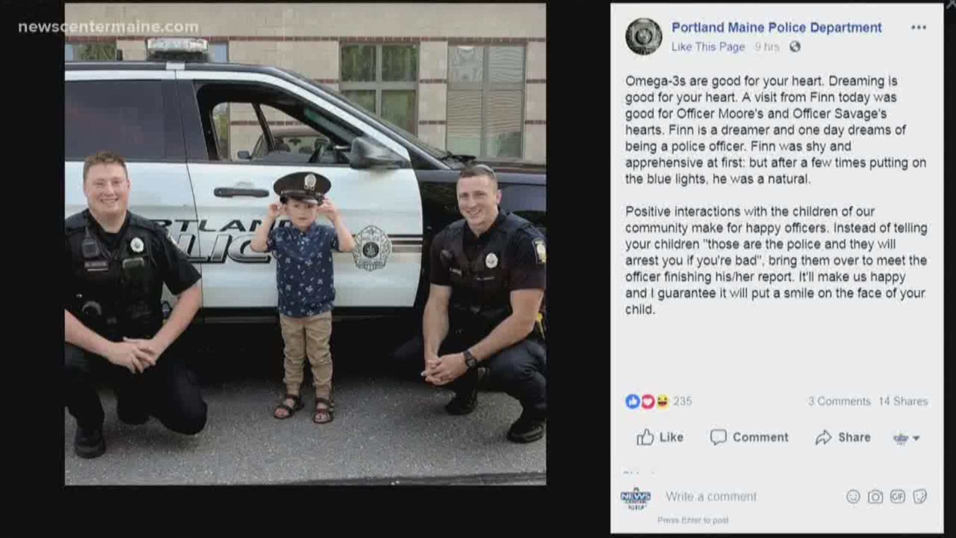 Portland Police encourage parents and kids to say hello