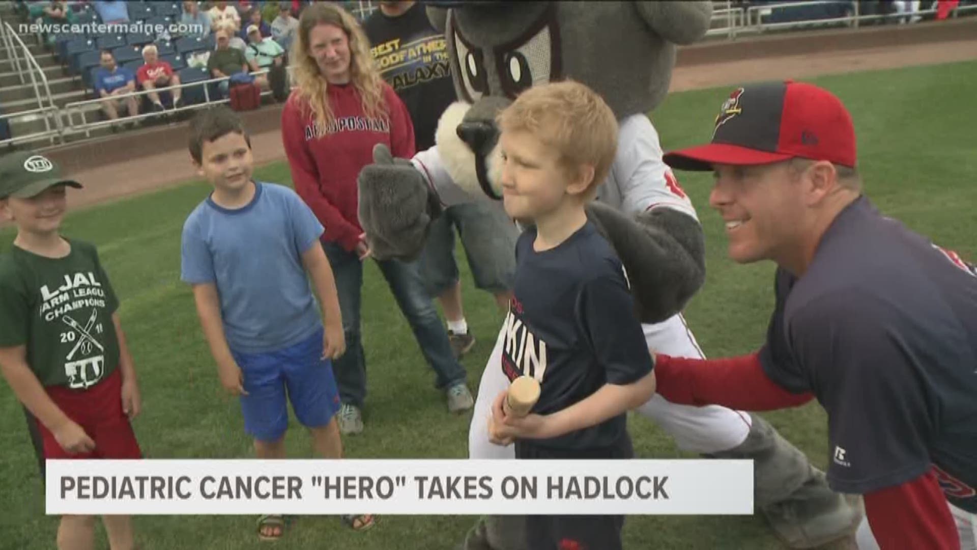 Pediatric cancer "hero" takes on Hadlock Field