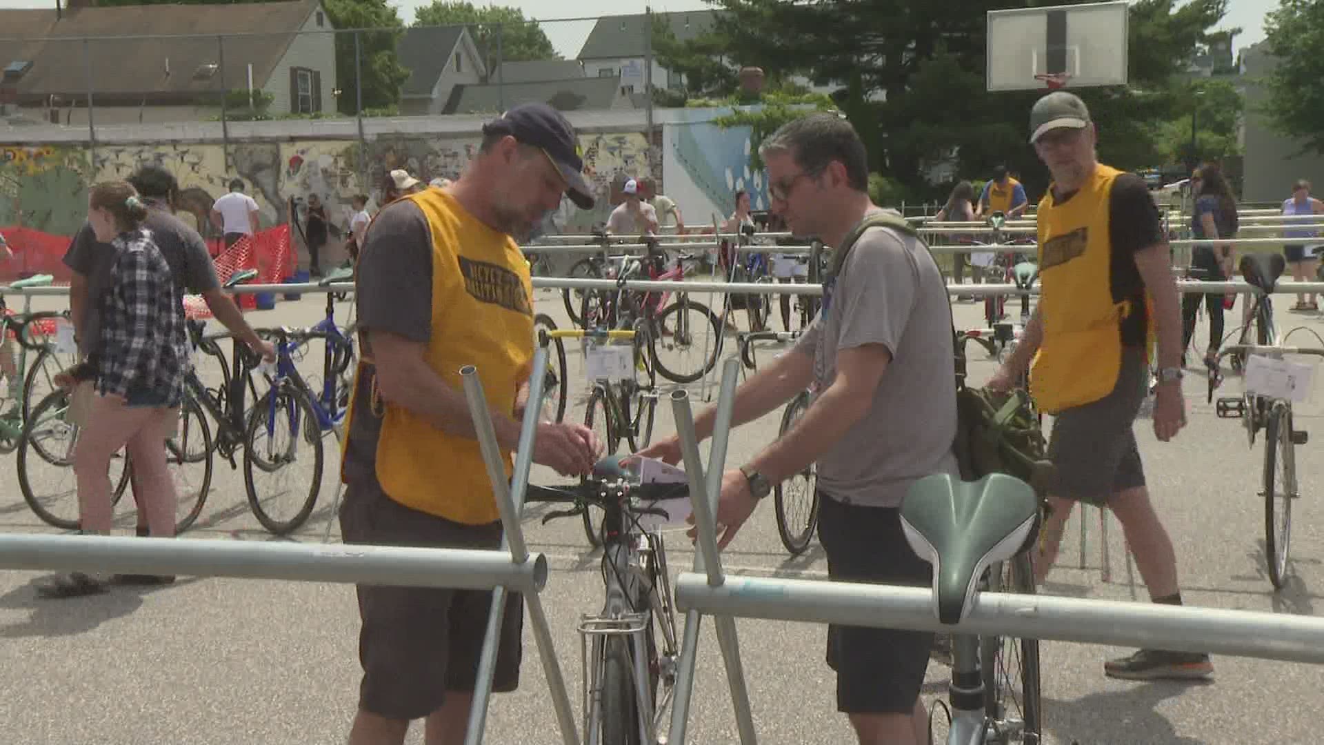 Used bikes for sale at Bicycle Coalition of Maines annual bike swap newscentermaine