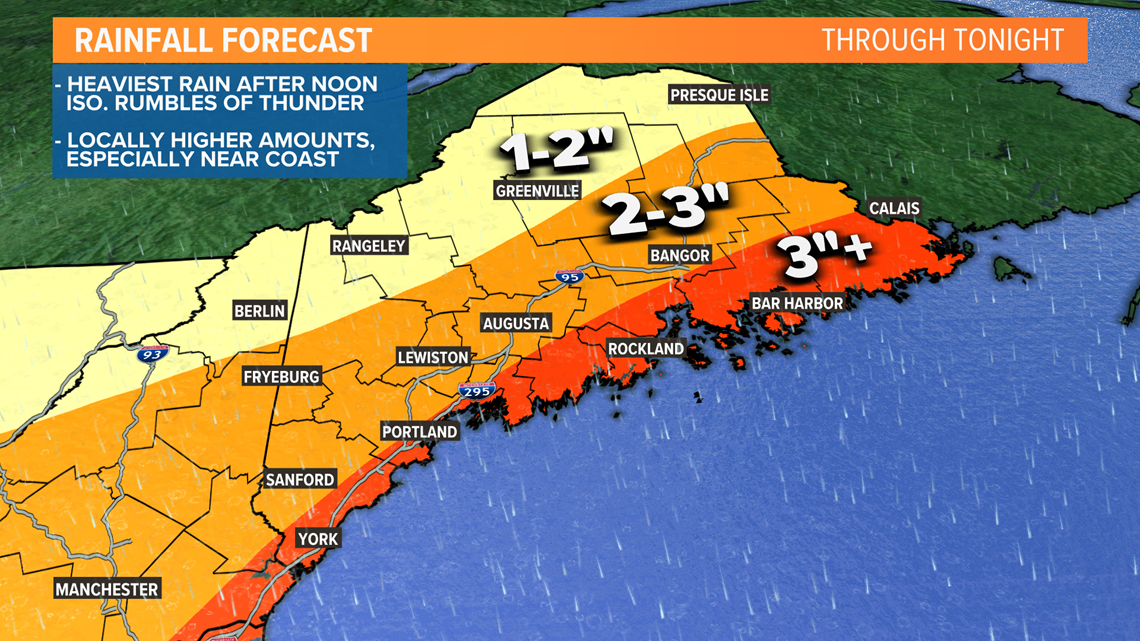 Heavy rain expected tonight, tomorrow as Elsa passes by Maine ...