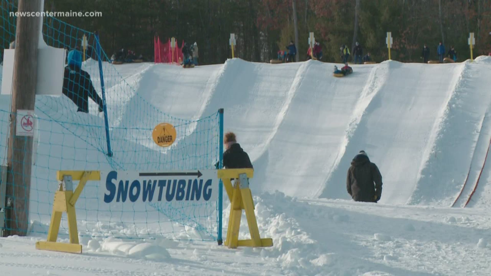 Hundreds enjoyed opening day at snowtubing park in Windham.