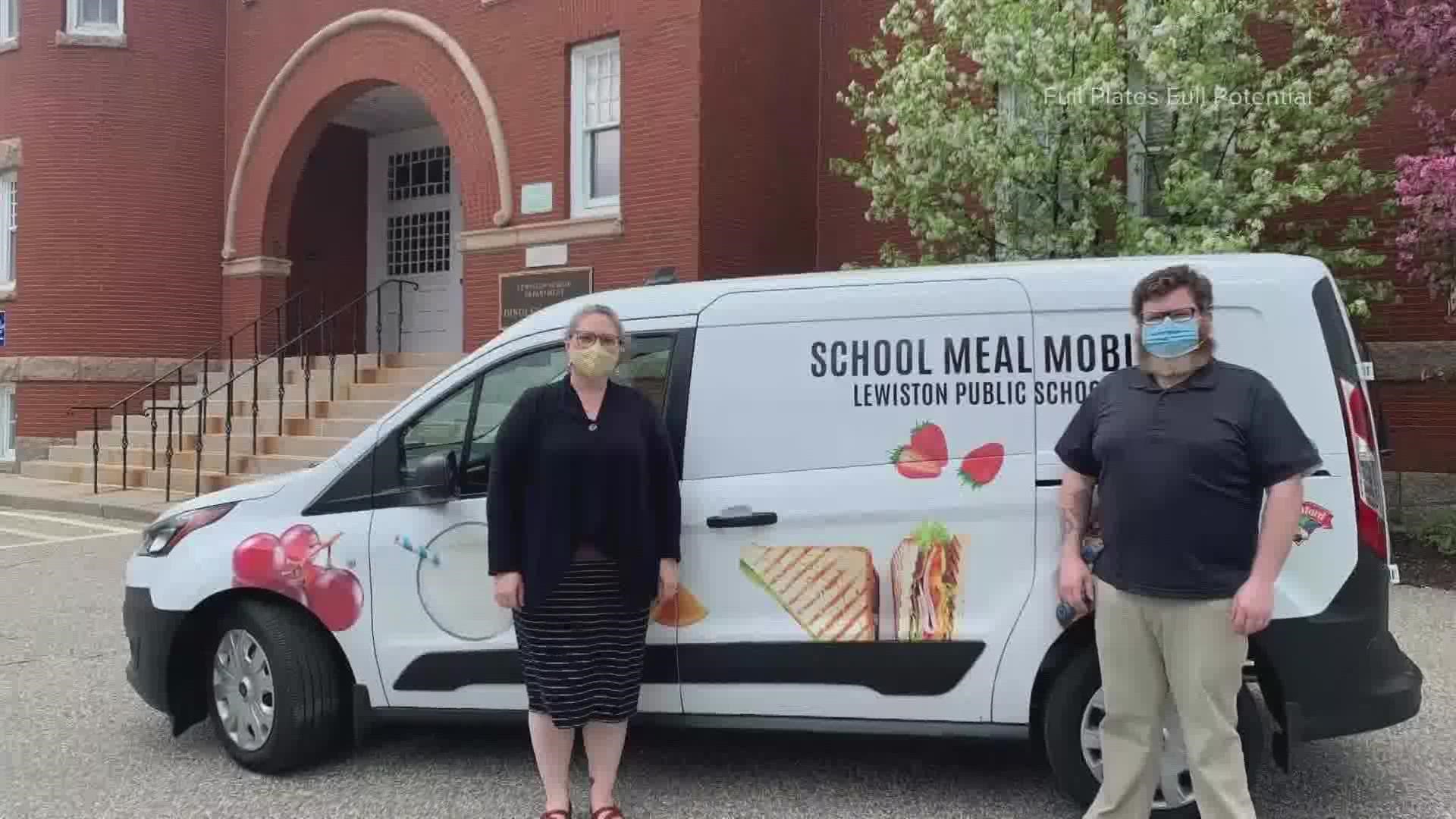 Lewiston Public Schools received a new van for free in 2021, thanks to Full Plates Full Potential and Hannaford. The team has served almost 50,000 summer meals.