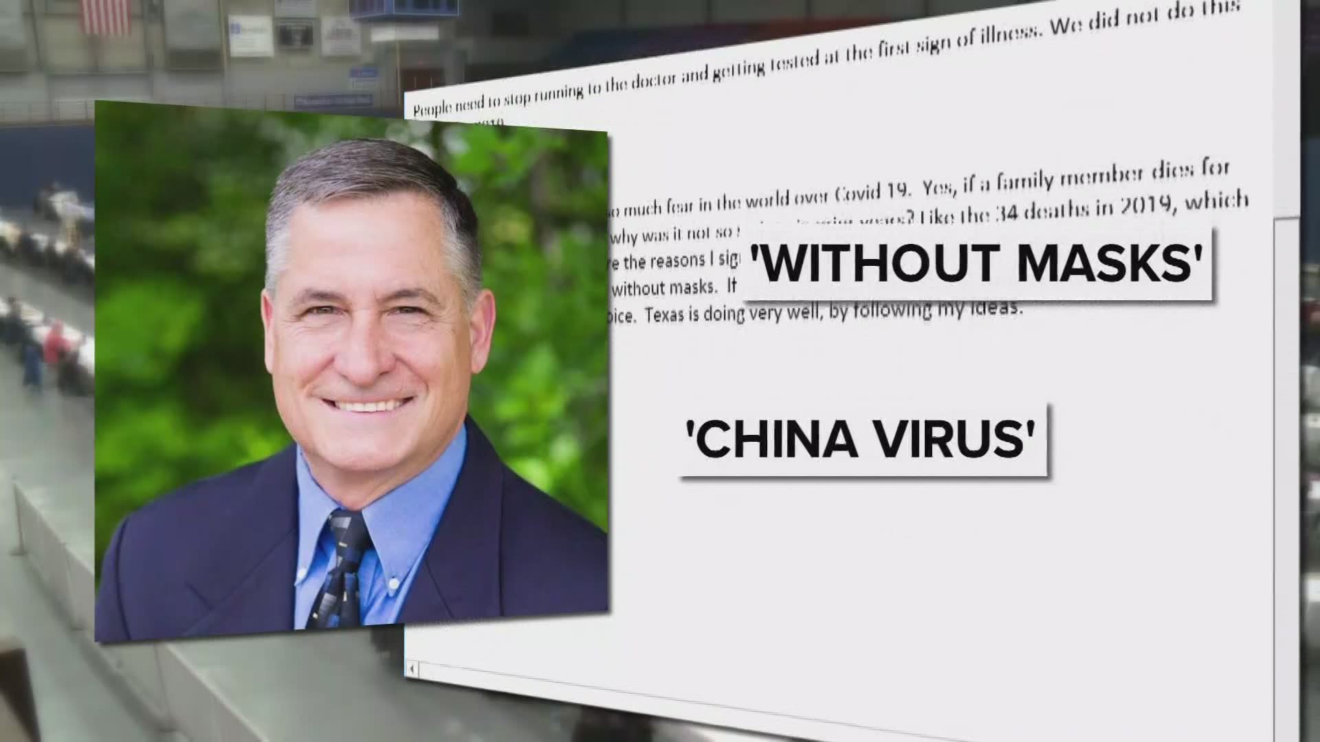 Republican representative Michael Lemelin refered to the coronavirus as the "China Virus" in an email response to Mainer.
