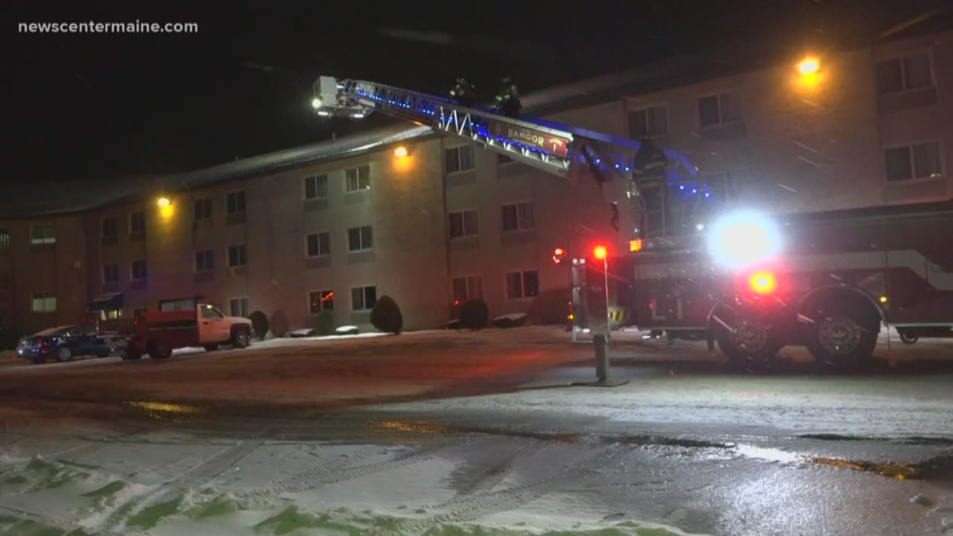Fifty people had to find another place to stay after a fire at the Comfort Inn hotel in Bangor.