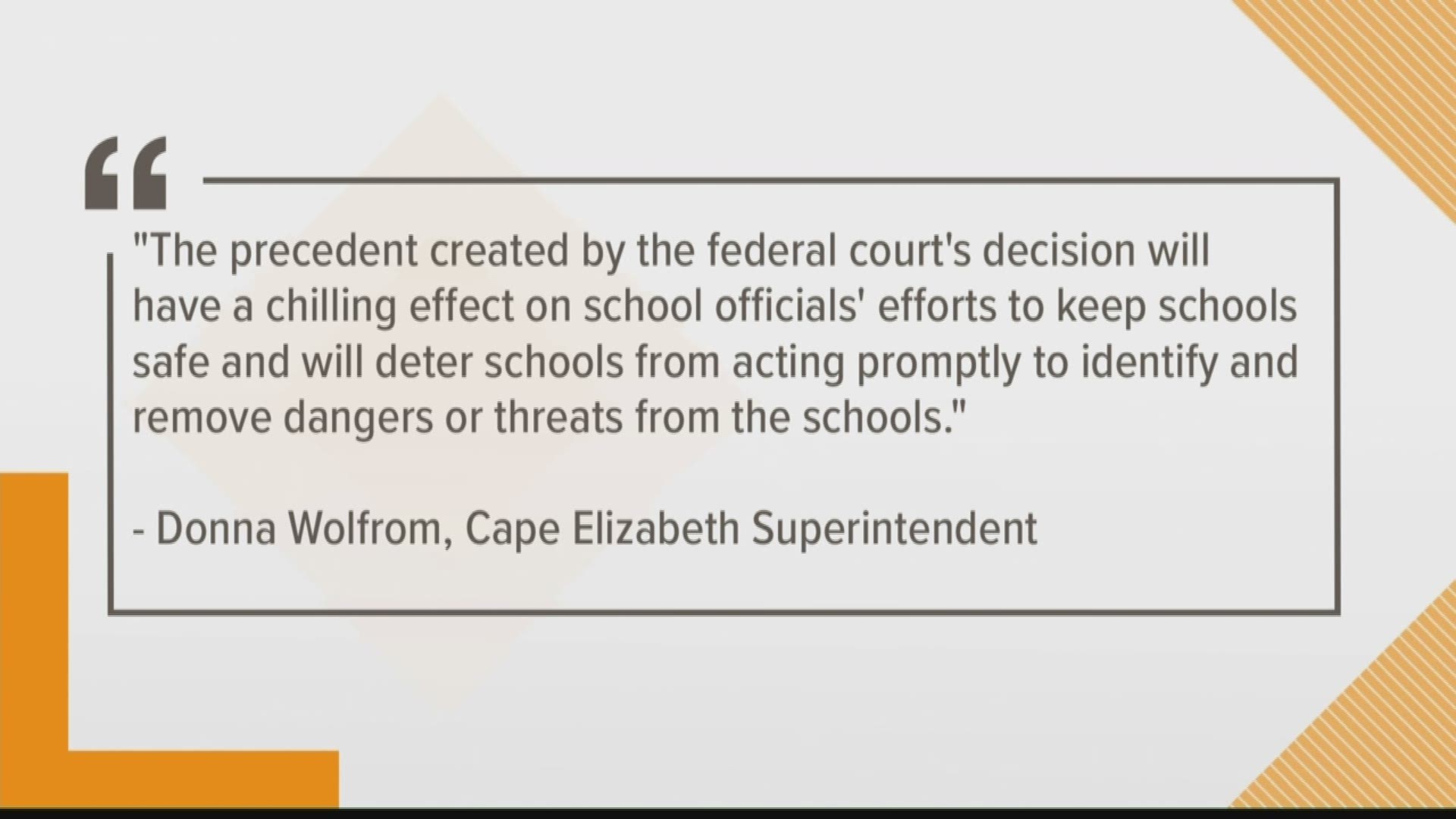 The Cape Elizabeth School Department is appealing a recent federal decision that told them they couldn't suspend a student over a note she left in the bathroom.