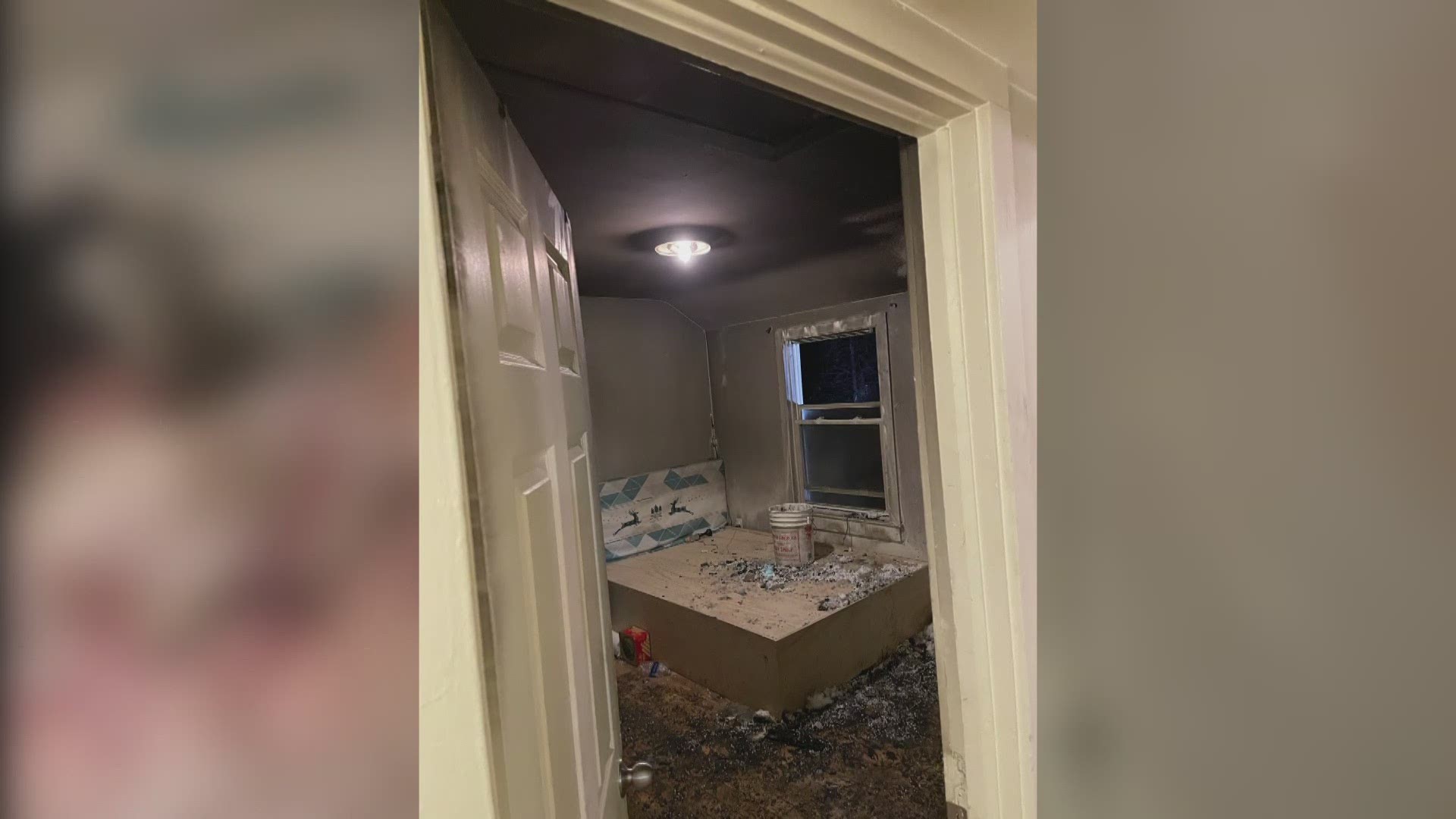 Firefighters say the closed bedroom door saved things from being a lot worse than they were.