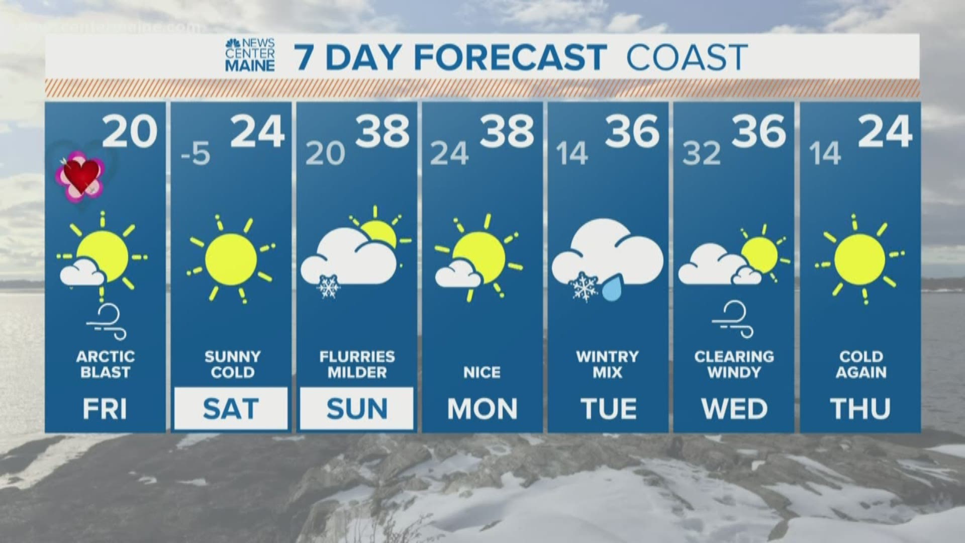 NEWS CENTER Maine Weather Video Forecast updated on Friday February 14 at 5am