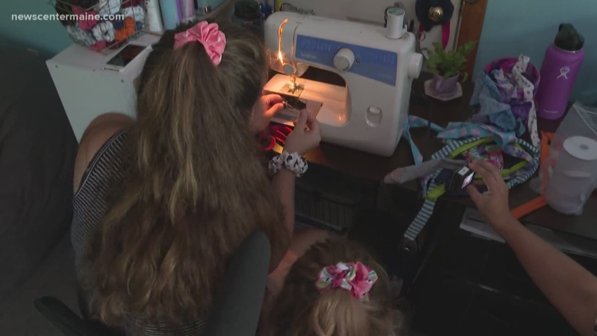 A group of sisters from Yarmouth are making and selling scrunchies to raise money for a foster family closet called 'A Piece of My Heart'.