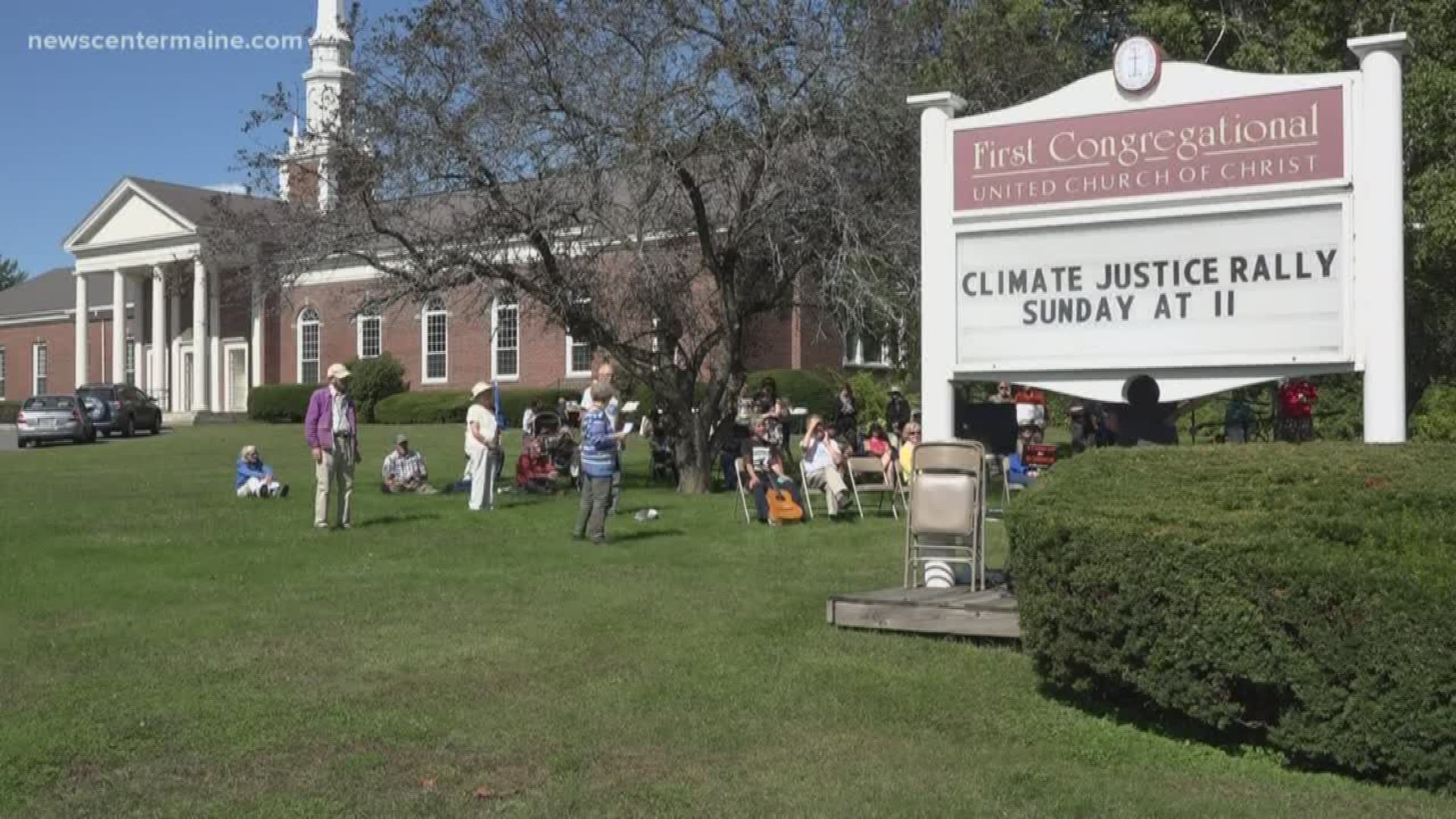 Climate change rally held in Waterville.