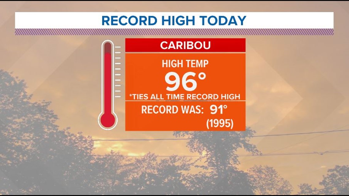 Caribou, Maine ties all time record high temperature