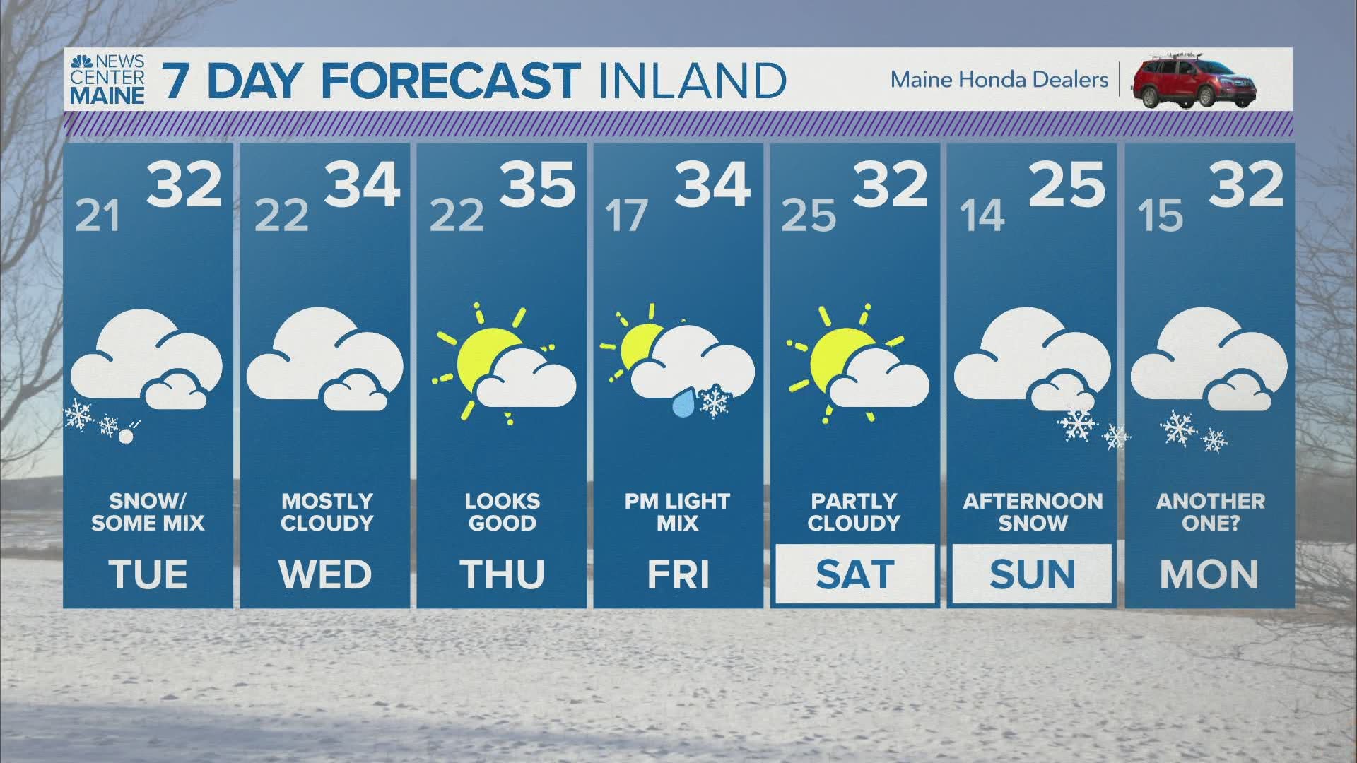 NEWS CENTER Maine Weather Video Forecast Updated 6:30pm Monday, February 1st