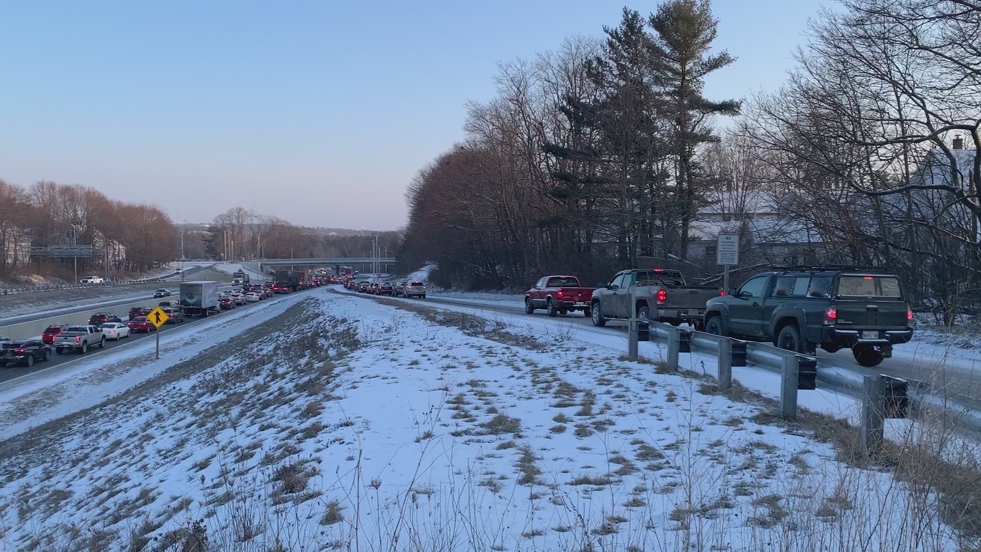 A crash caused delays on the northbound side of I-95 in Brewer (mile marker 185) Friday morning.