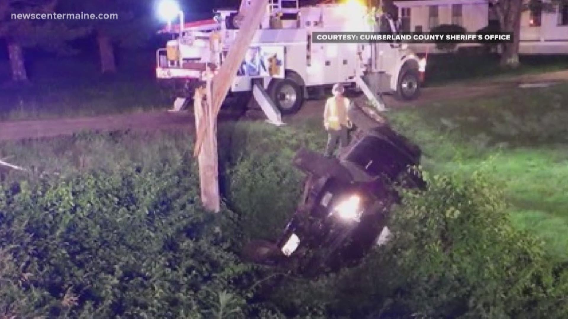 Standish man injured in rollover crash