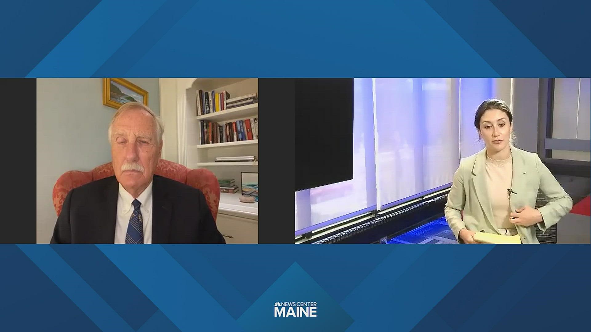 'It's a great bill. It's going to mean a lot to the country and a lot to Maine,' King said in an interview with NEWS CENTER Maine's Hannah Dineen.