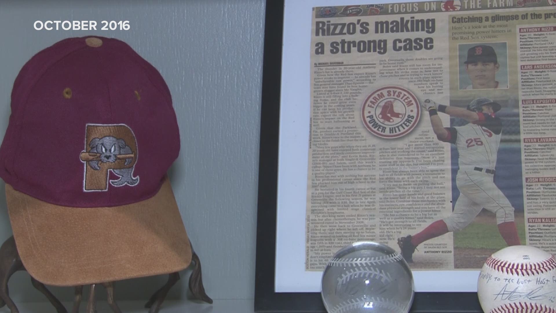 The Weldners opened their home to Anthony Rizzo when he played for the Portland Sea Dogs, and their hearts remained open to him during his 2016 World Series run with the Chicago Cubs.